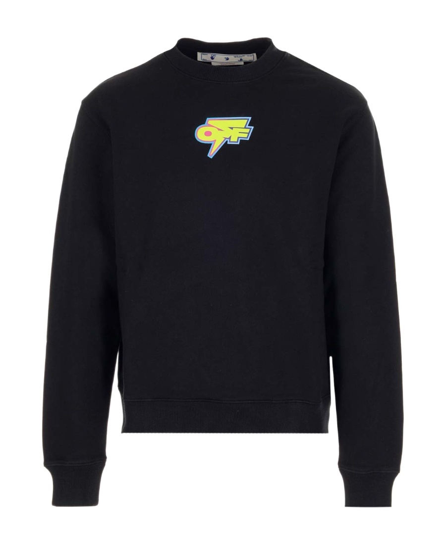 Off-white Arrows Print Crew Neck Sweatshirt In Black