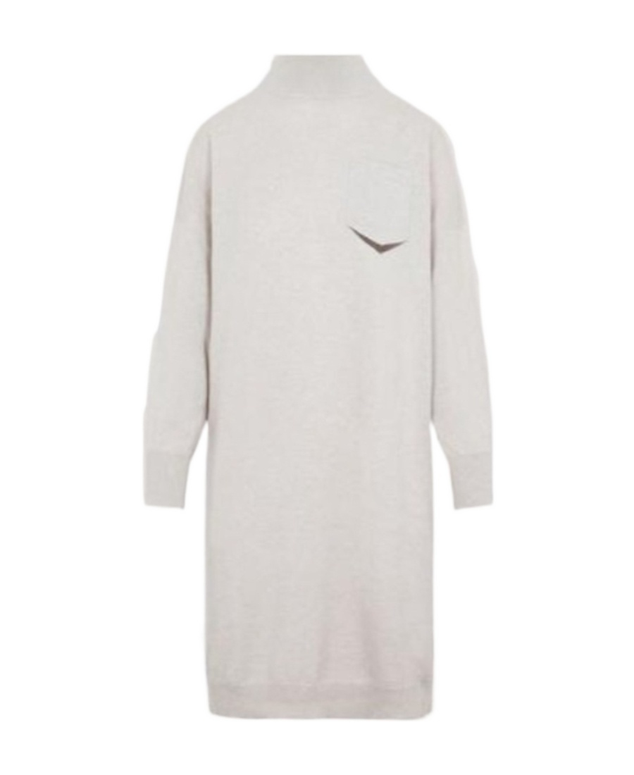 Brunello Cucinelli Monili-detail Cashmere Knitted Dress In White