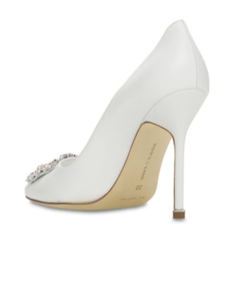 MANOLO BLAHNIK LOGO POINTED HIGH HEELS