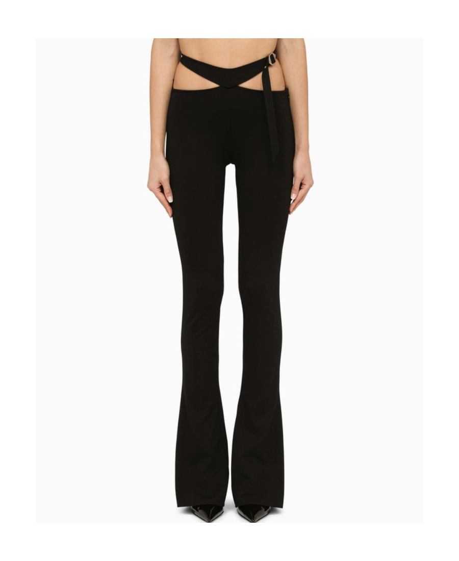 Attico The Cigarette Long Trousers Clothing In Black