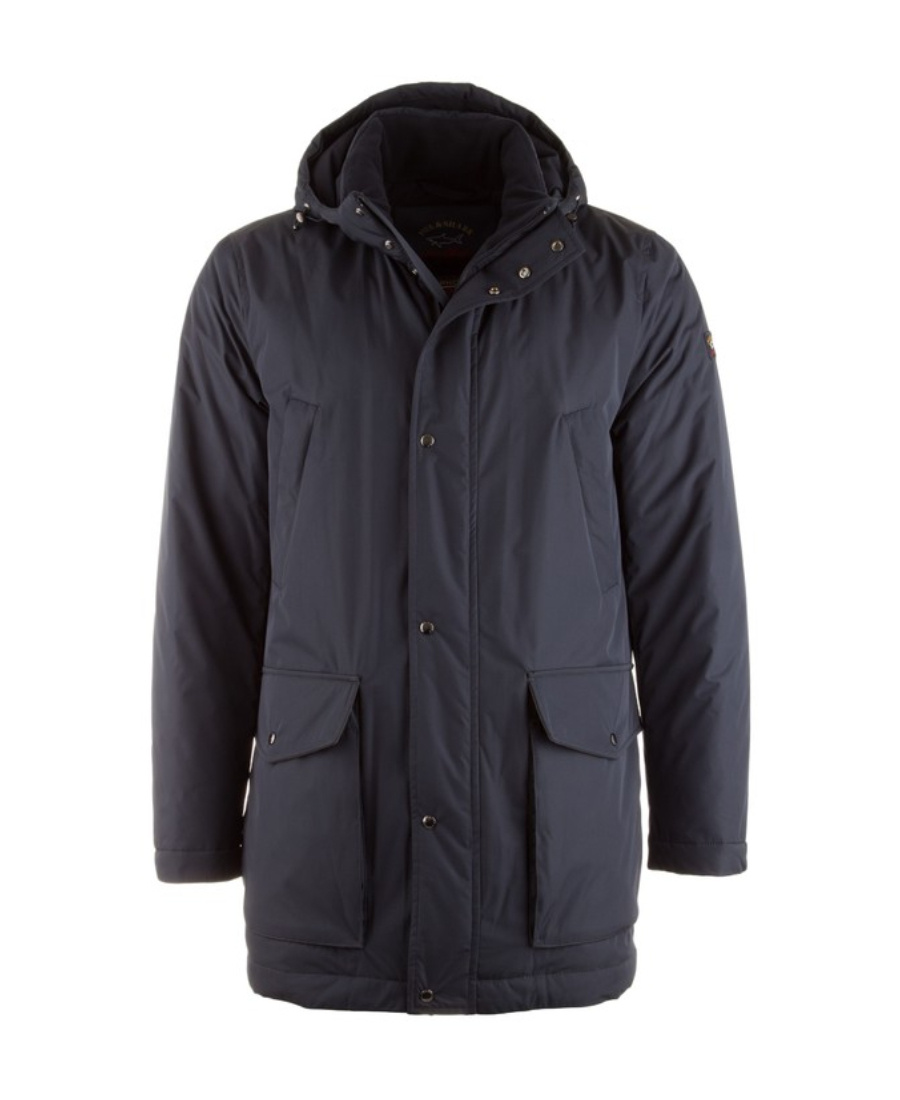 Paul & Shark Navy Blue Collar Cotton Suit In Black