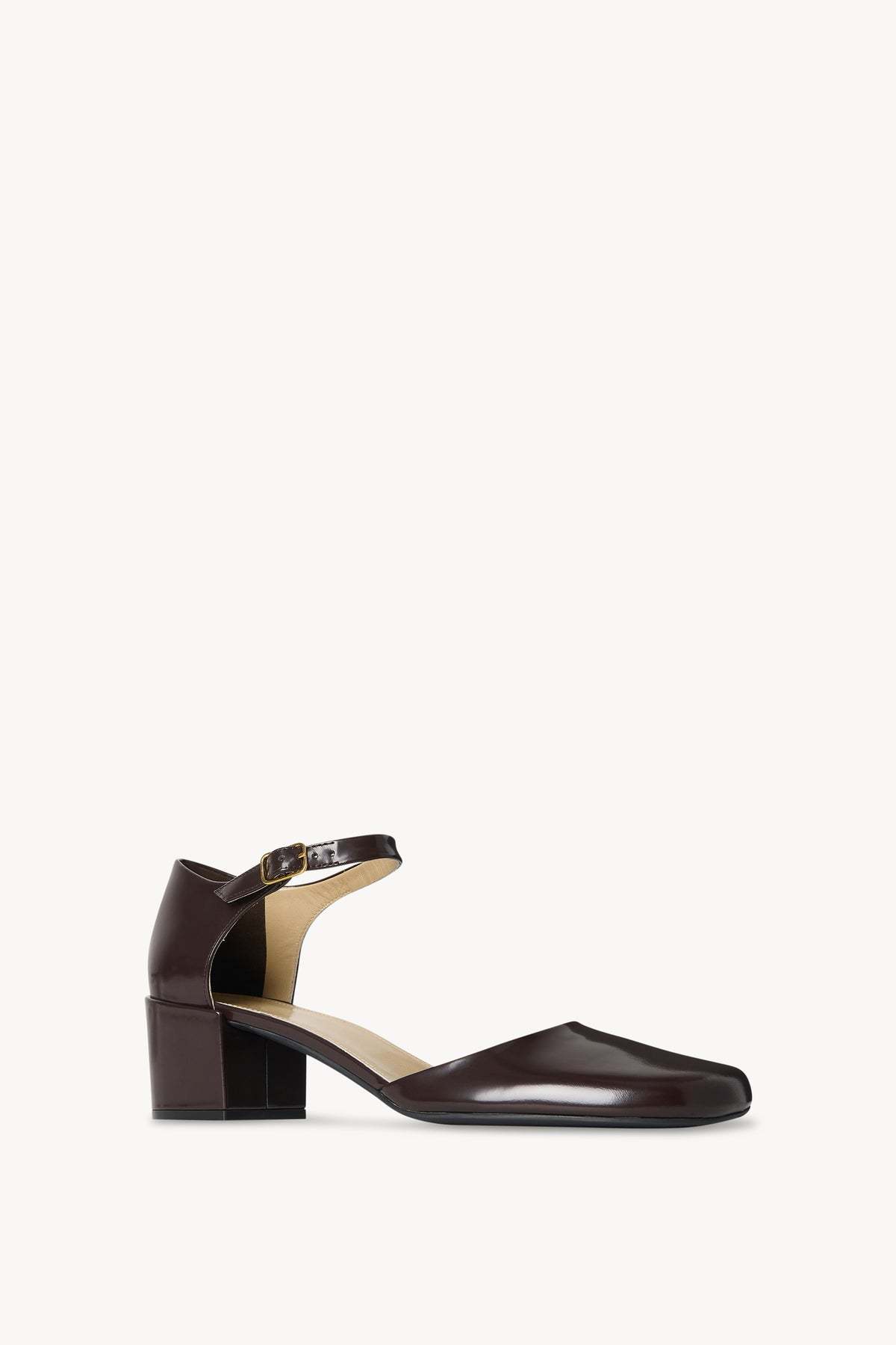 The Row Penelope Ankle-strap Leather Pumps In Brown