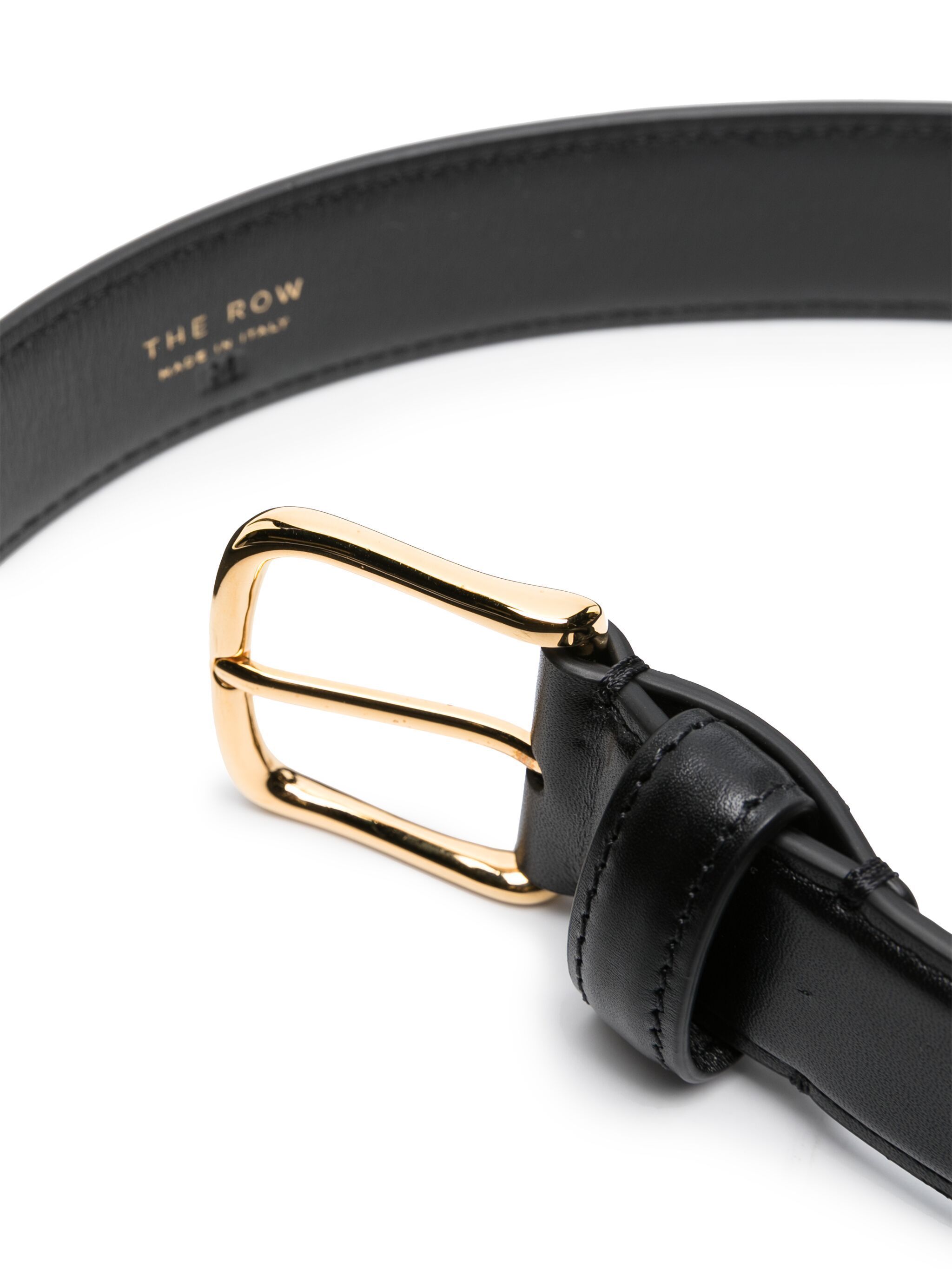 The Row Leather Belt In Black