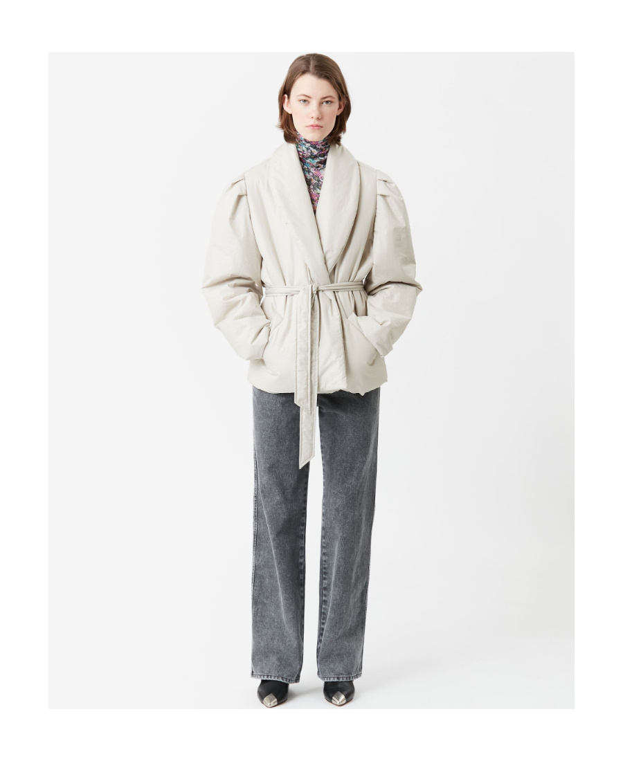 Isabel Marant Belted Quilted Jacket In White