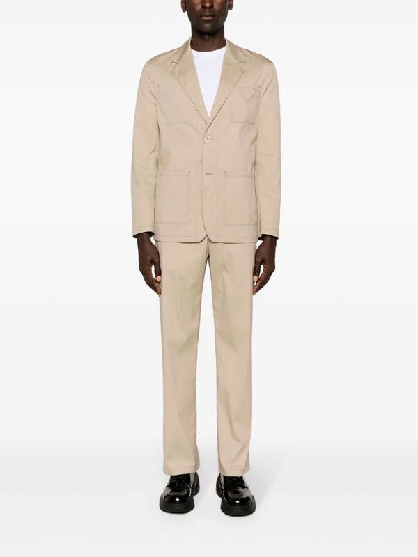 Prada Belt-loop Casual Pants In Rope Ash