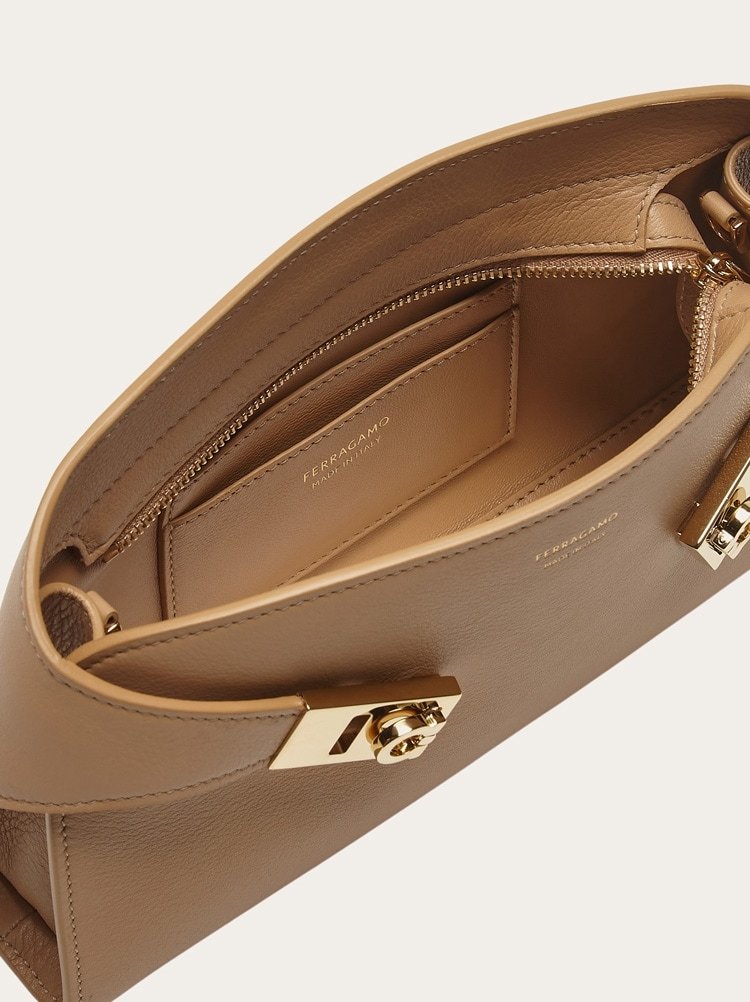 Ferragamo Mini Hug Crossbody Bag In Brown