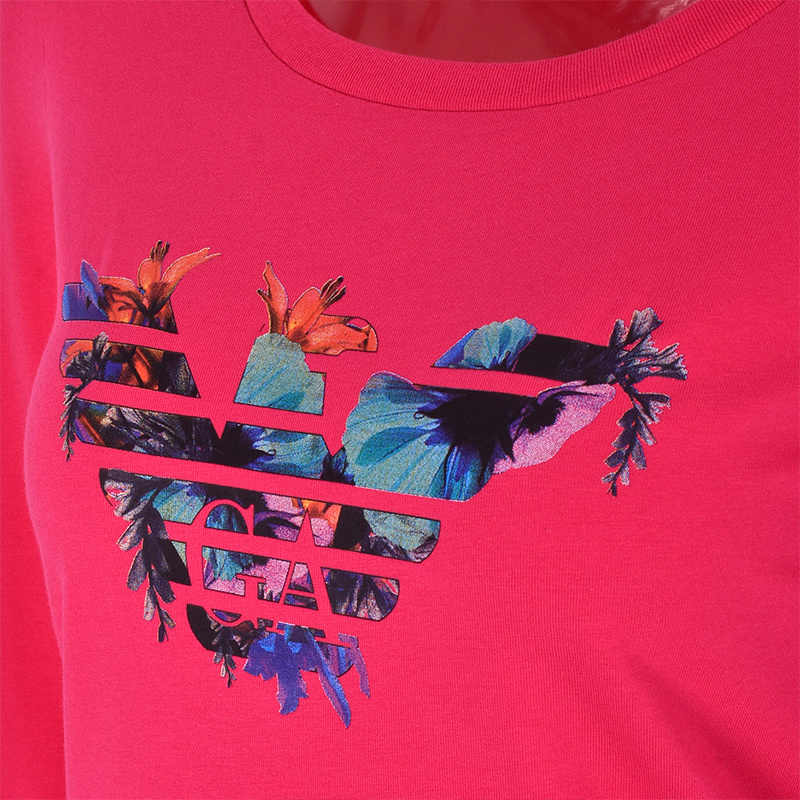 Ea7 Classic Logo T-shirt In Red