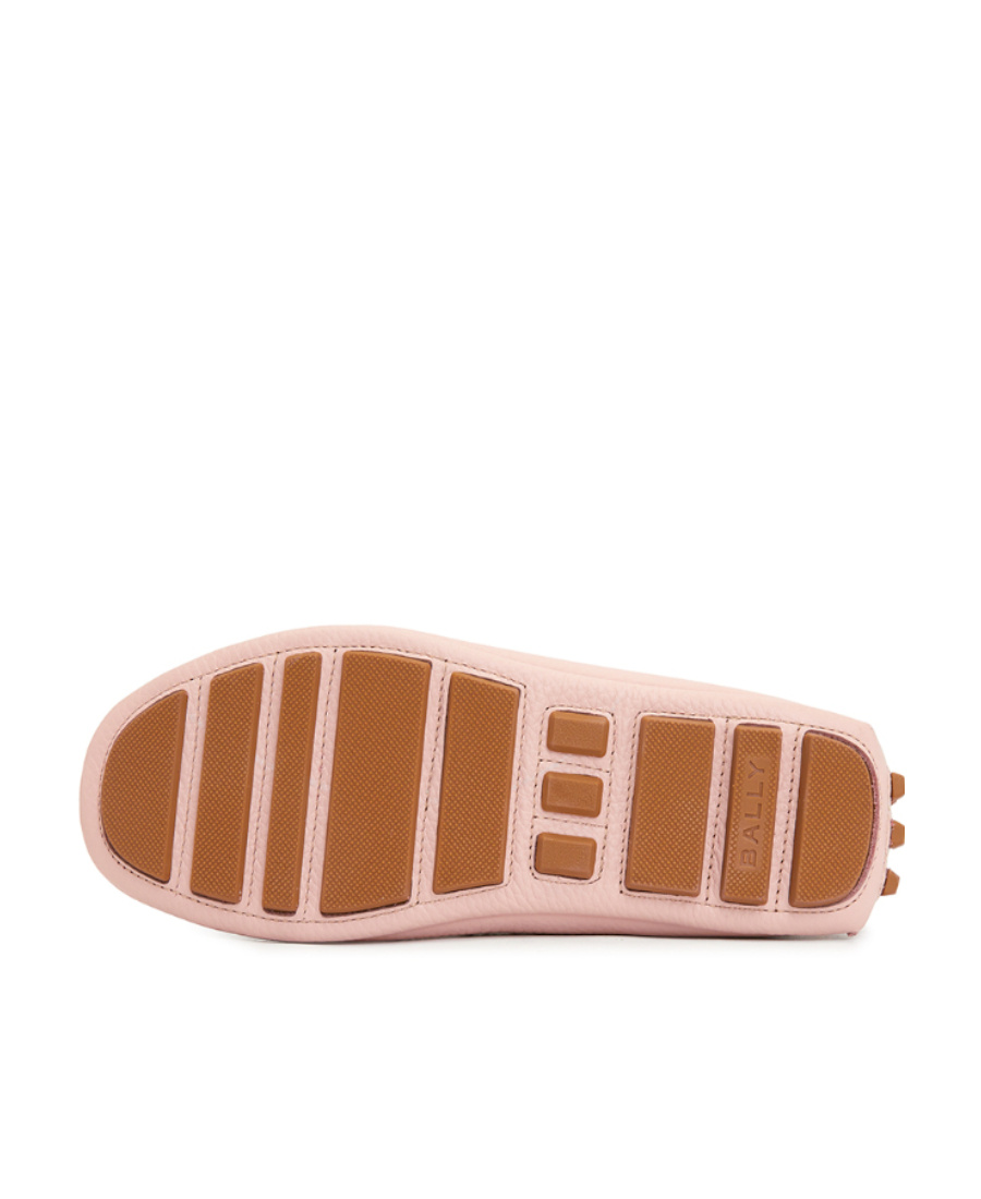 Shop Bally Round-headed Flat Shoes In Pink