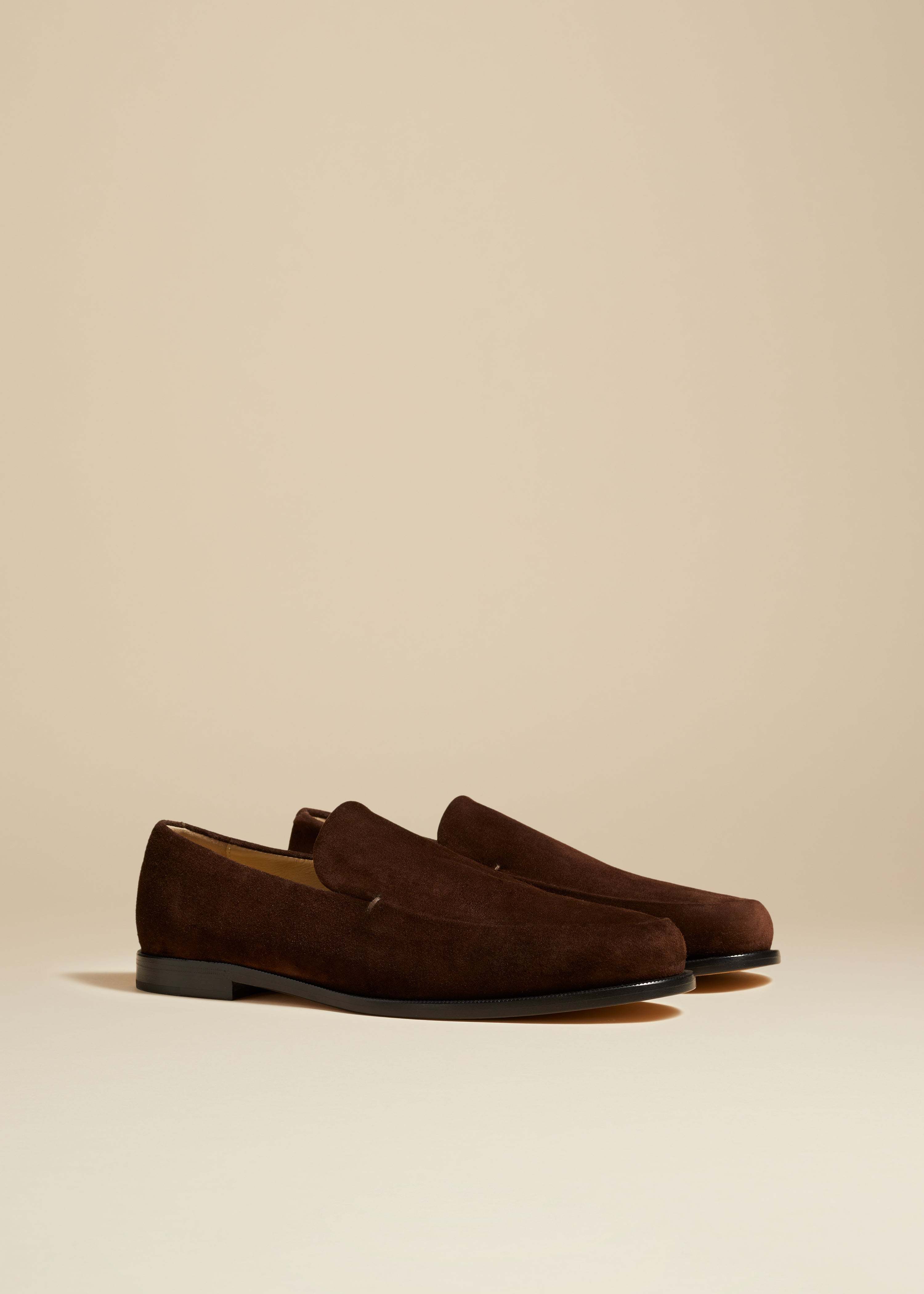Khaite Alessio Suede Loafers In Brown
