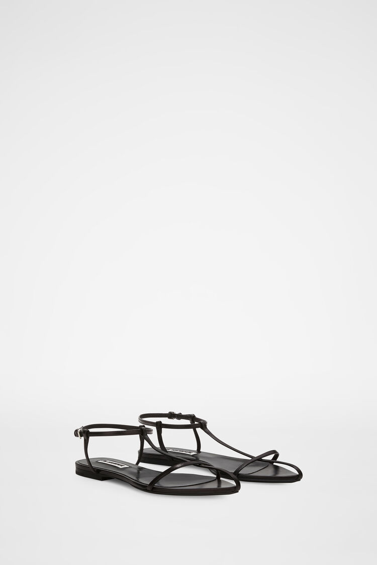 Shop Jil Sander Flat Sandals In Black