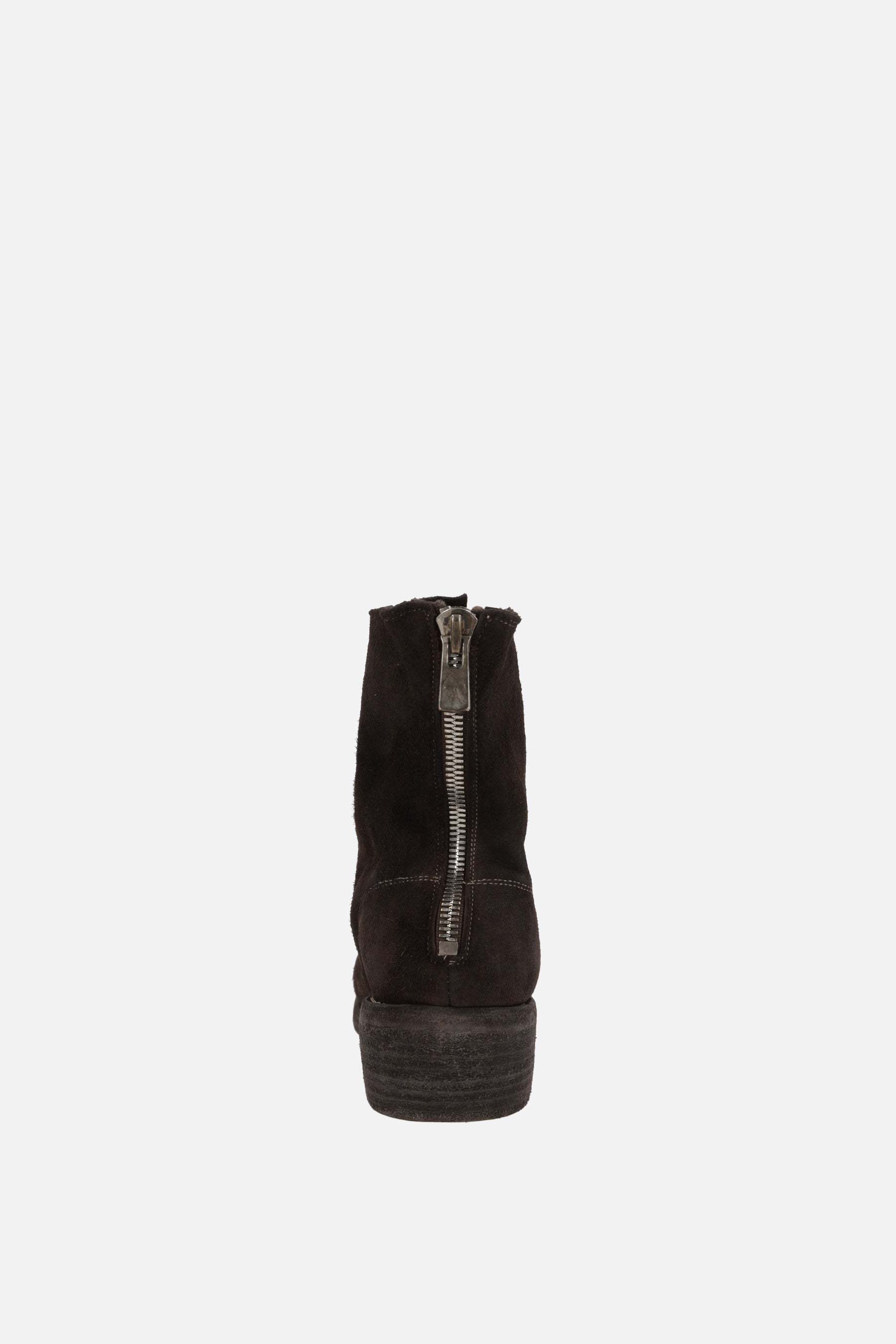 Guidi Round-toed Ankle Boots In Brown