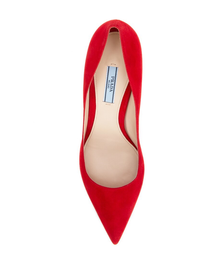 Prada Pointed And Shallow High Heels In Red
