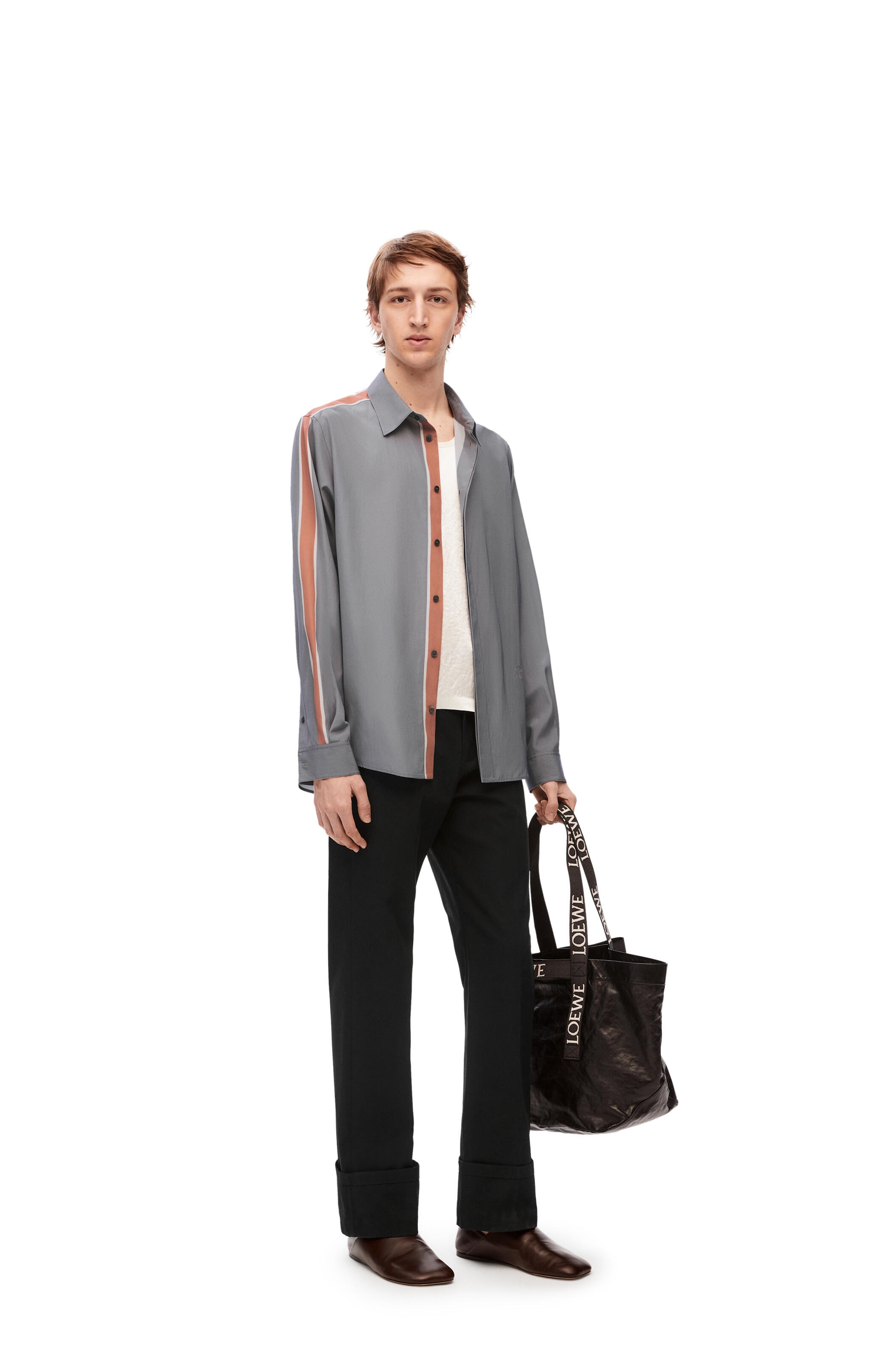 LOEWE FISHERMAN TURN-UP TROUSERS IN COTTON