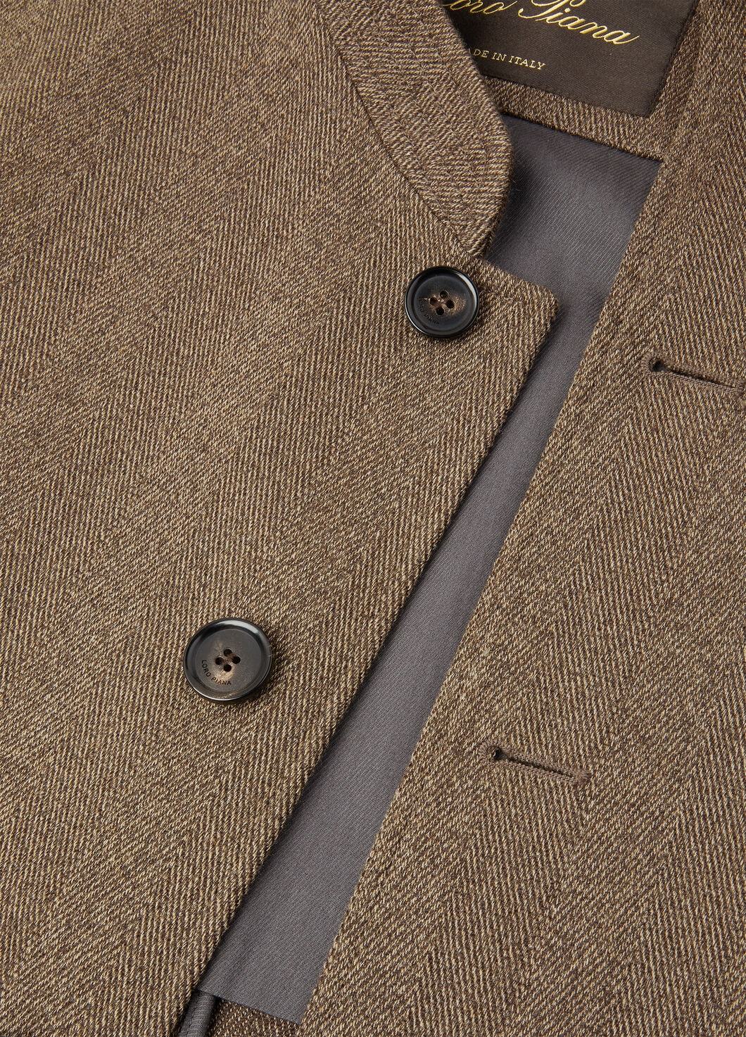 Loro Piana Vienna Long-sleeved Casual Jacket In Brown