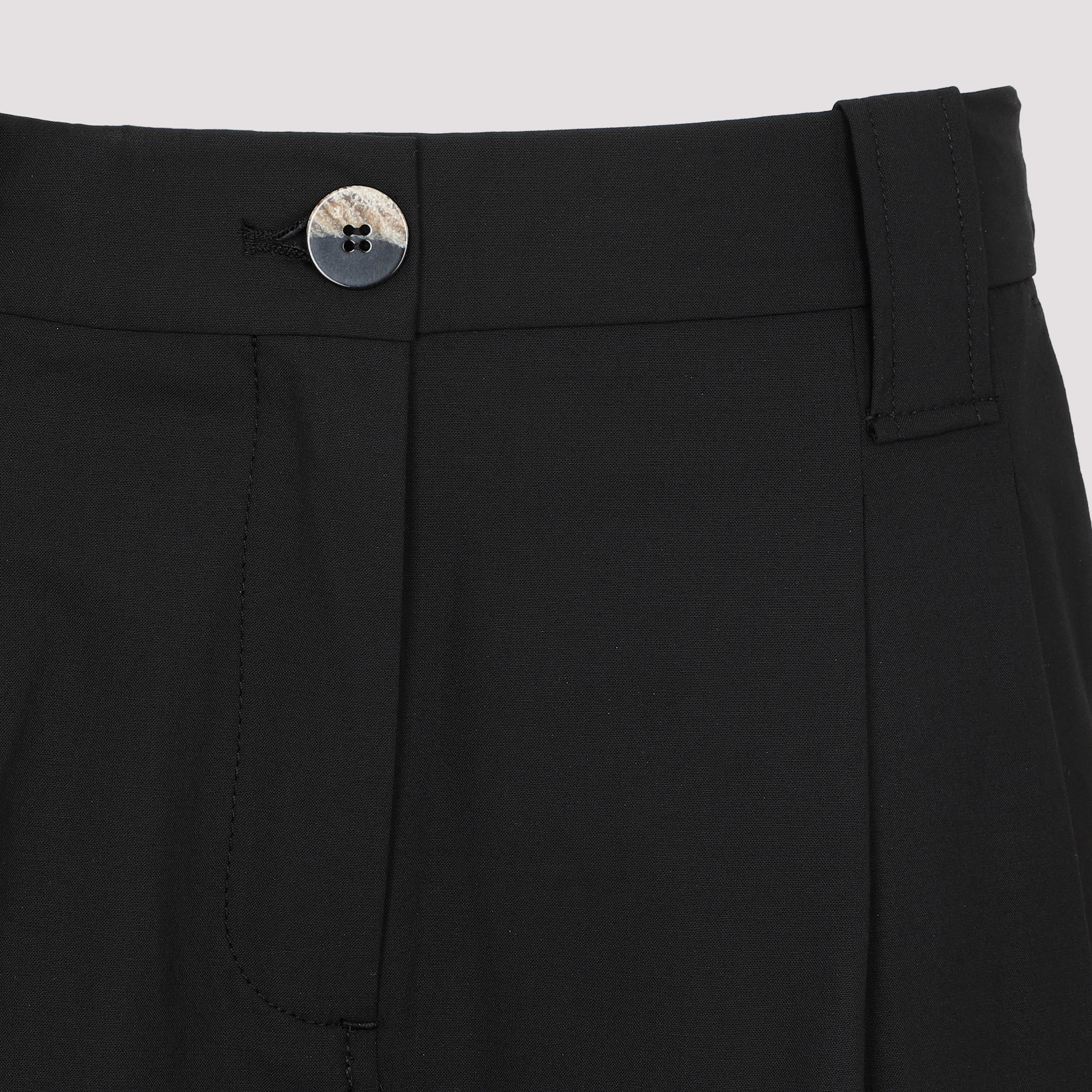 Ganni Drapey High-waisted Shorts In Black