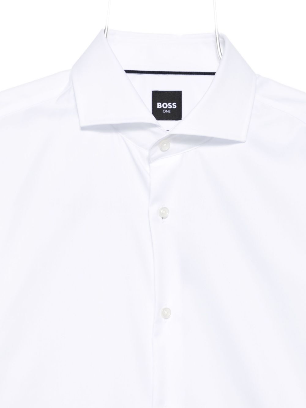 Hugo Boss Formal White Button-down Shirt With Tailored Fit In White
