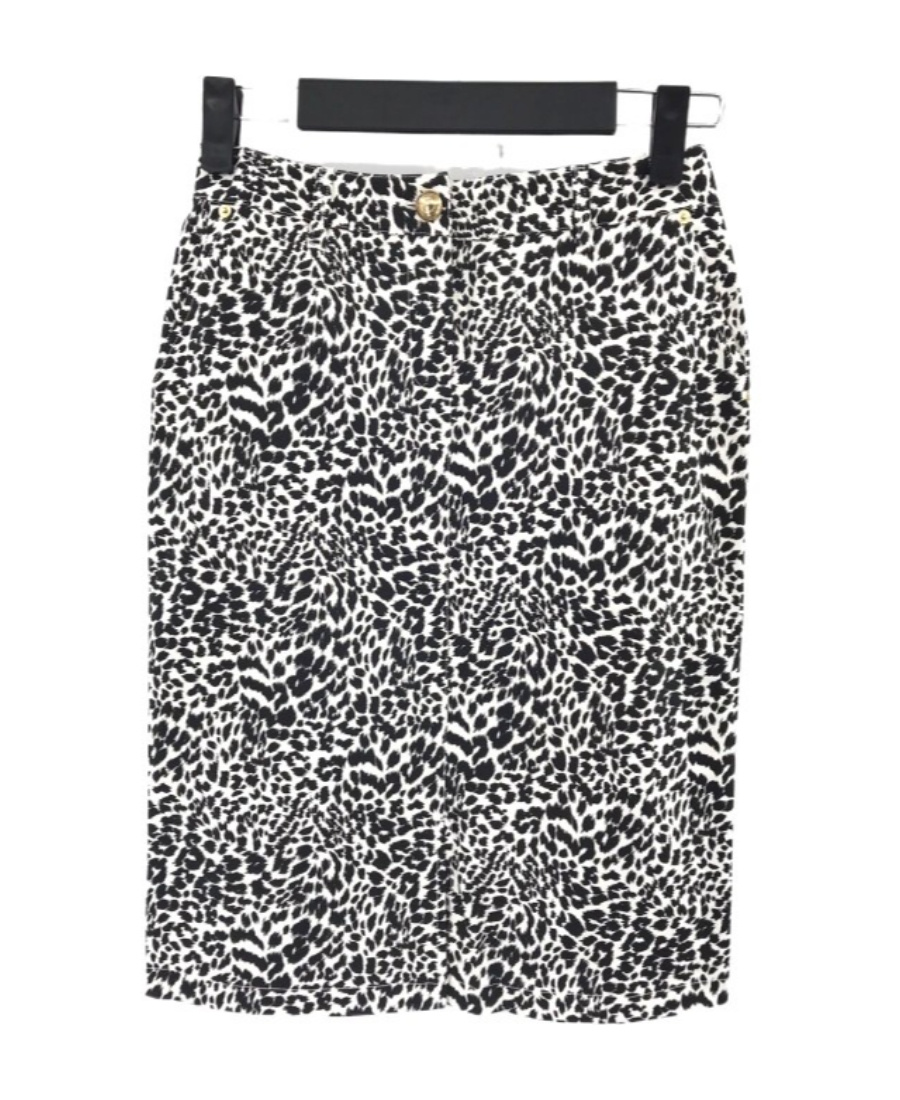 Moschino Leopard Pattern Skirt In Black