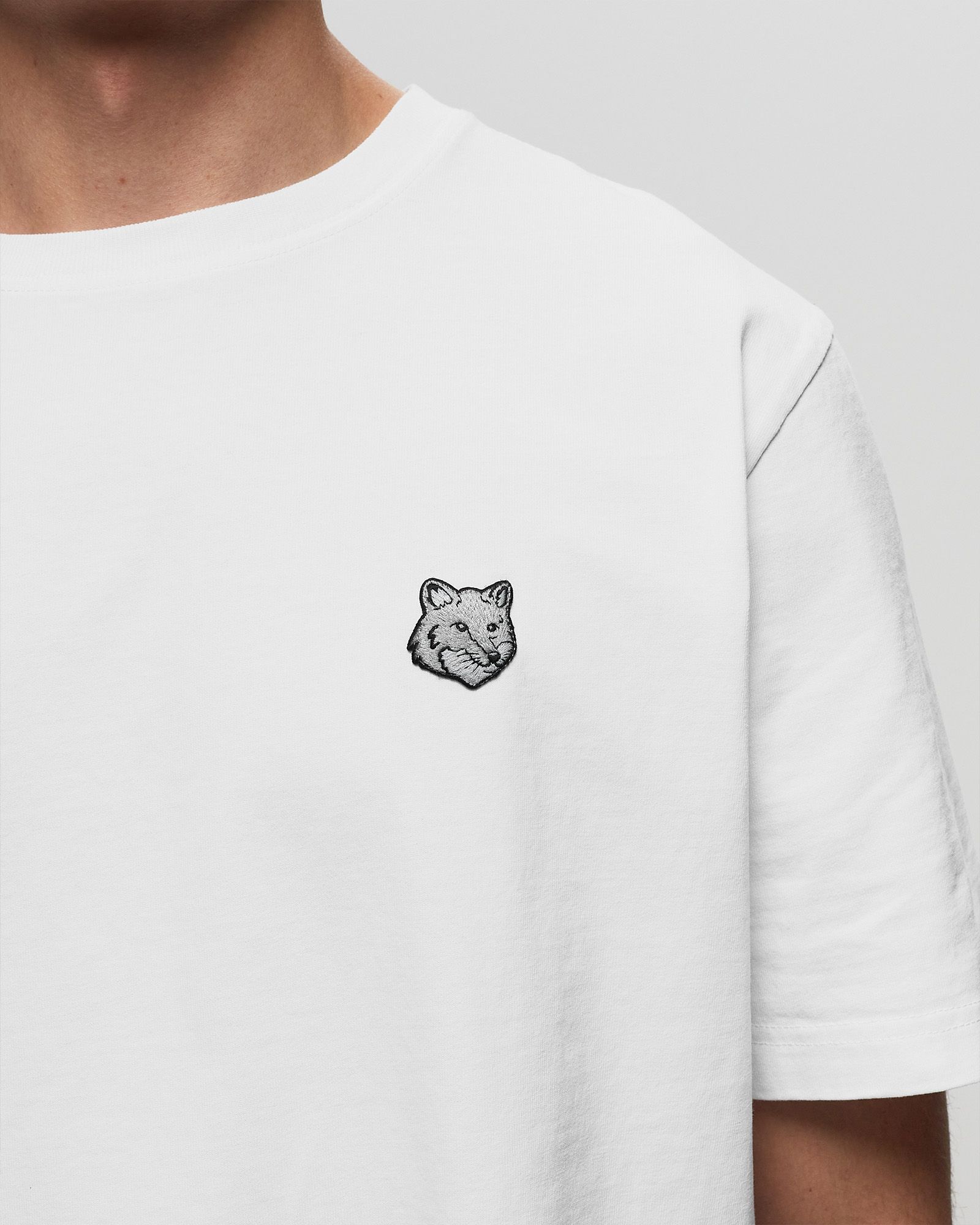 Maison Kitsuné Fox Head Comfort Fit Cotton T-shirt In White