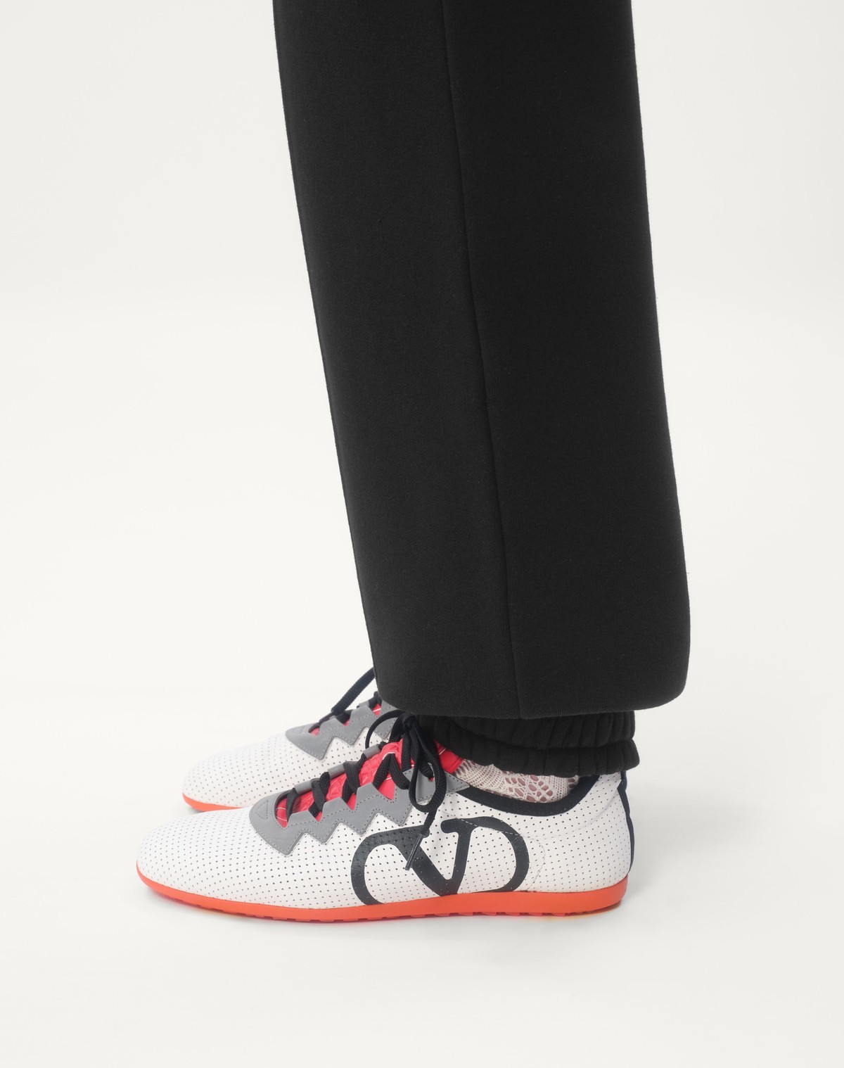 Valentino Chenille Jogging Trousers With Chez Patch In Black