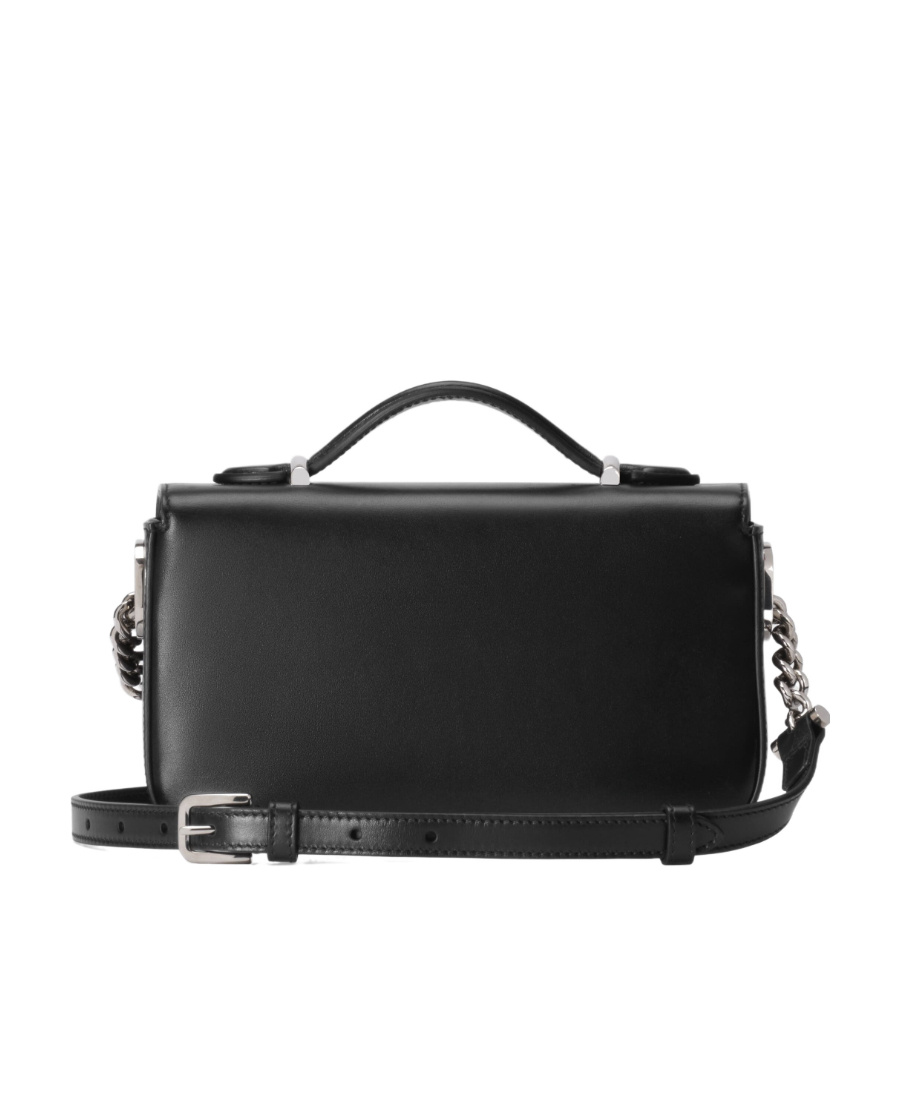 Gucci Double G Logo Mini Shoulder Bag In Black