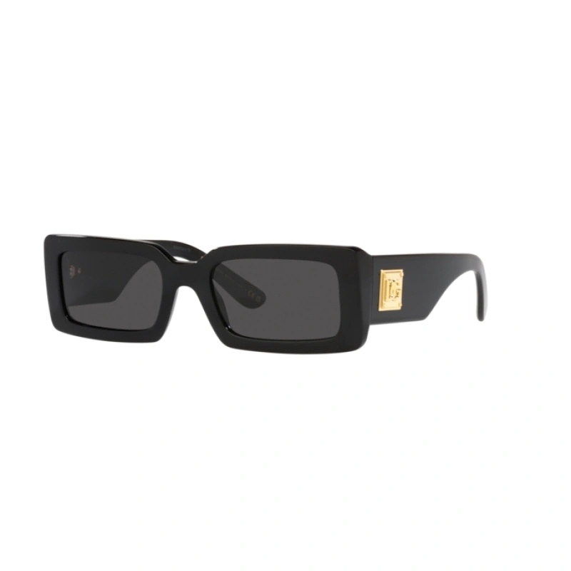 Dolce & Gabbana Rectangular Frame Sunglasses In Black