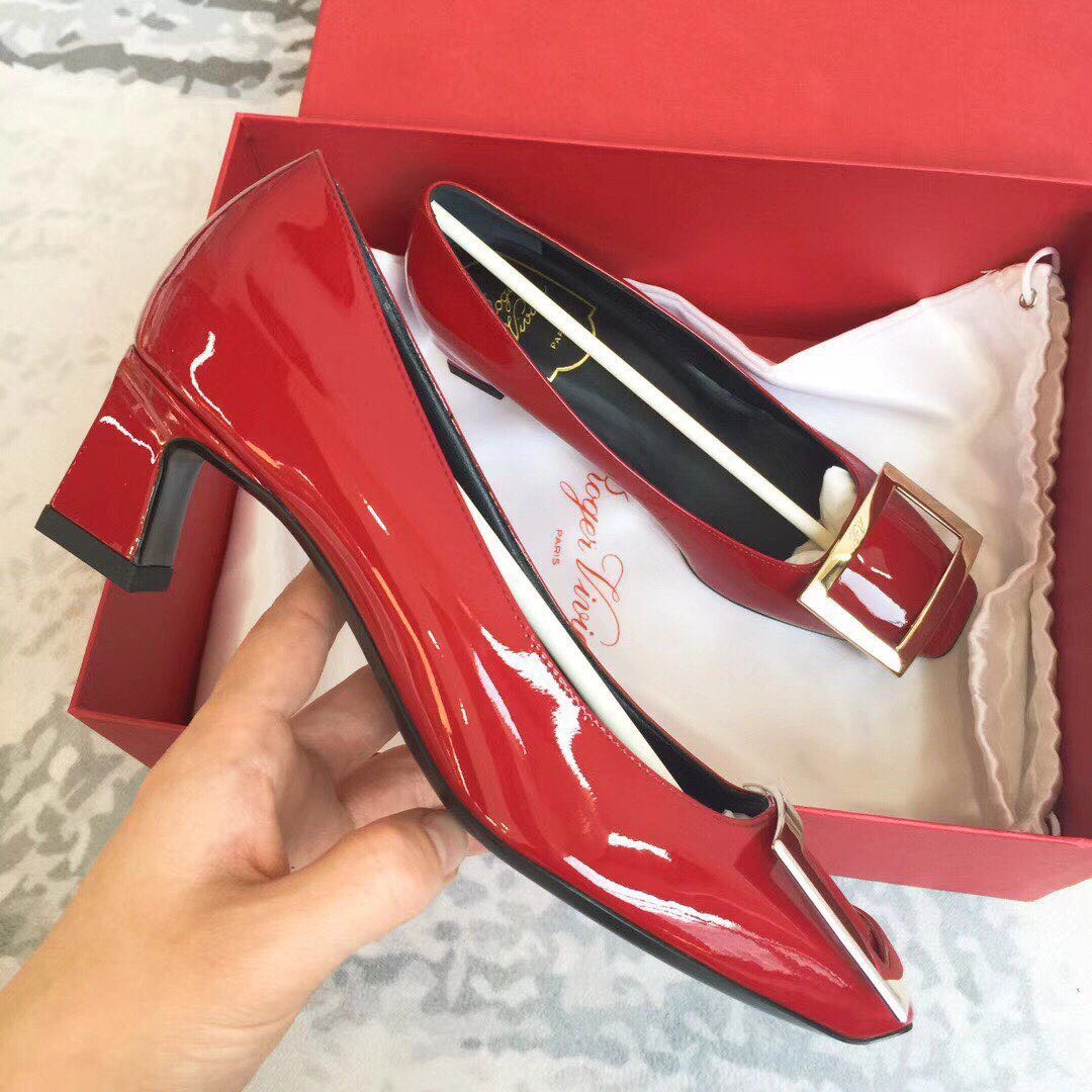Shop Roger Vivier Trompette Buckle Pumps In Red