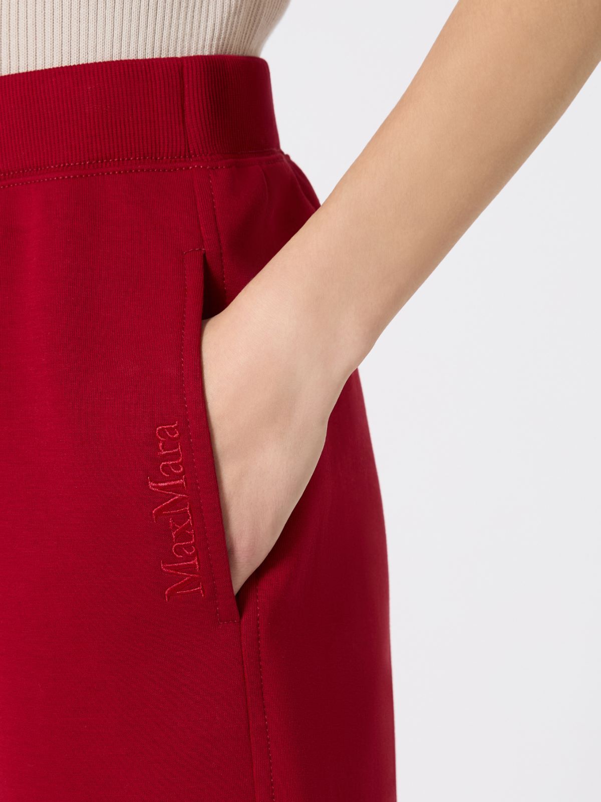 Max Mara Jersey Joggers In Red