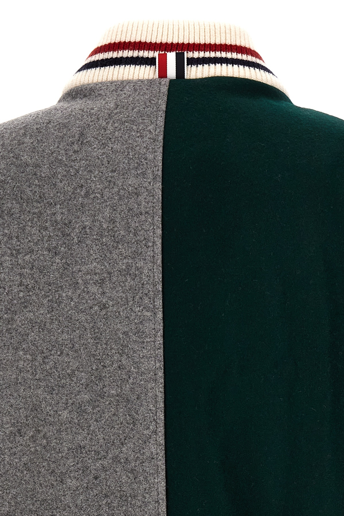 Thom Browne Colour-block Bomber Jacket In Black