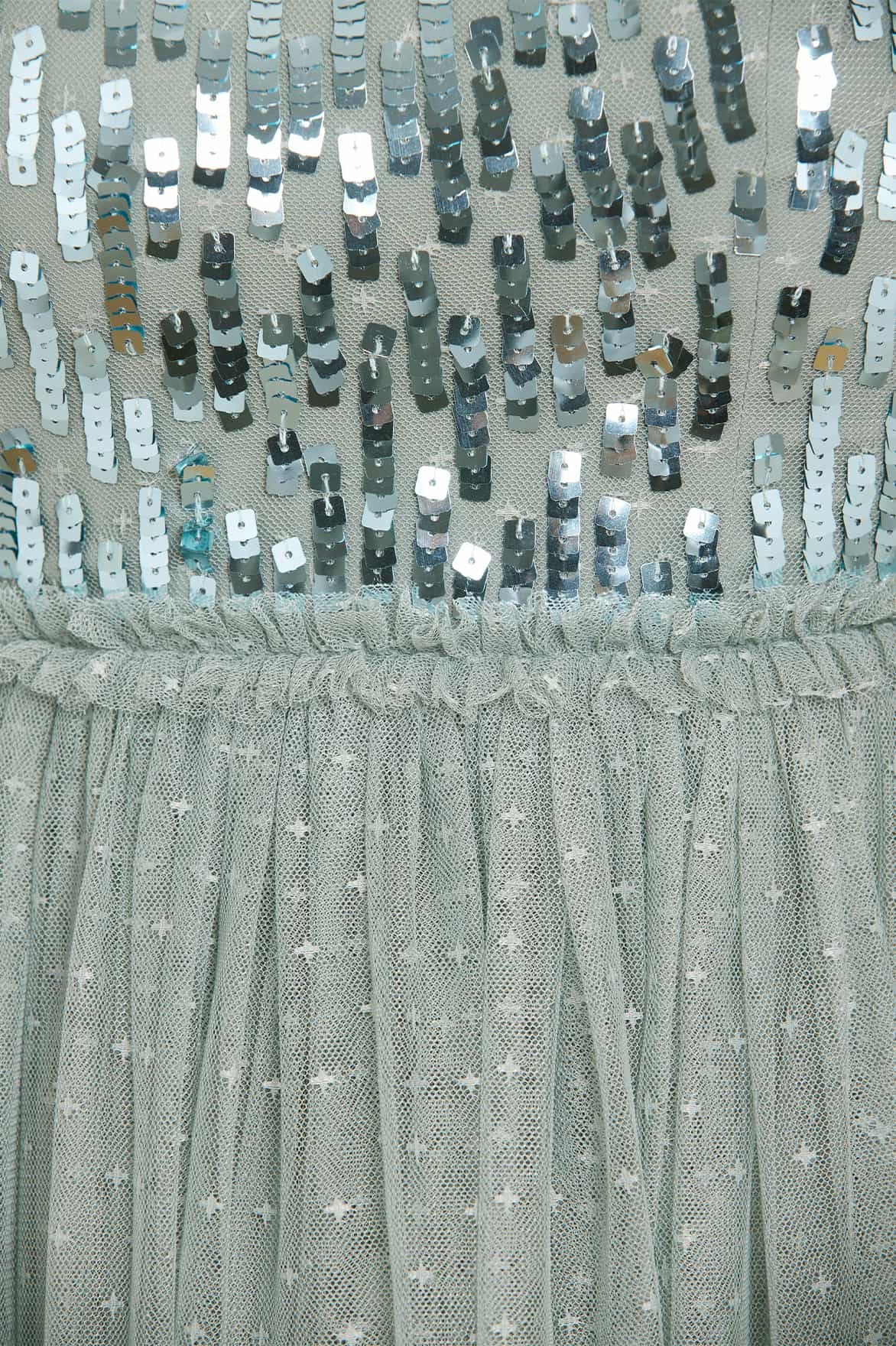 Needle & Thread Sequined Short-sleeved Dress In Green