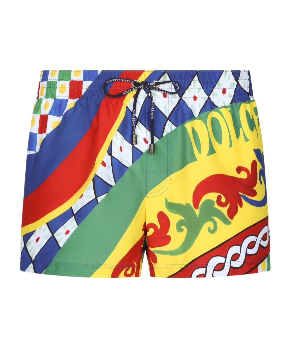 Dolce & Gabbana Elastic Waist Swim Trunks
