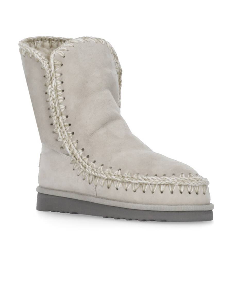 Mou Round-head Short Boots In Gray