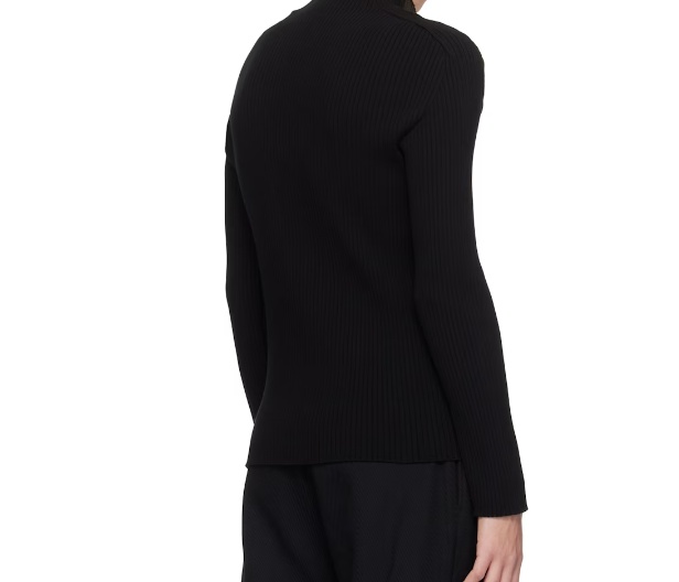 Courrèges Long-sleeved Sweater In Black