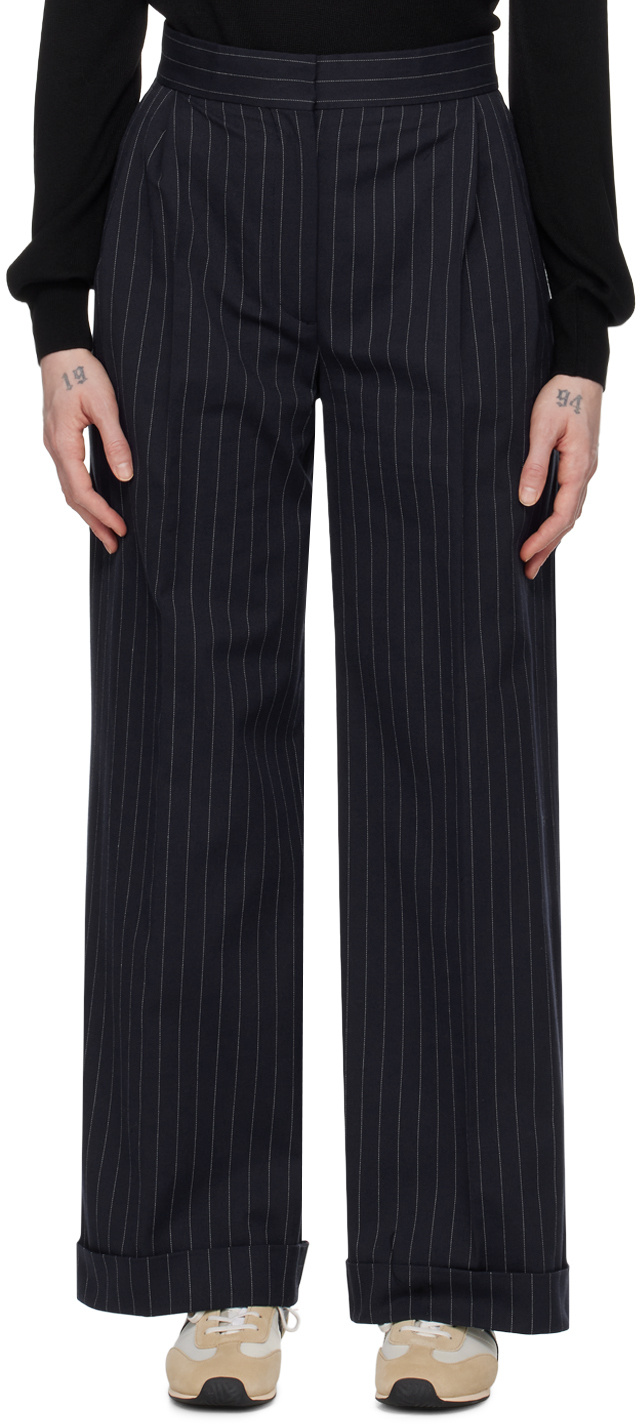 MAISON KITSUNÉ STRIPED CASUAL PANTS