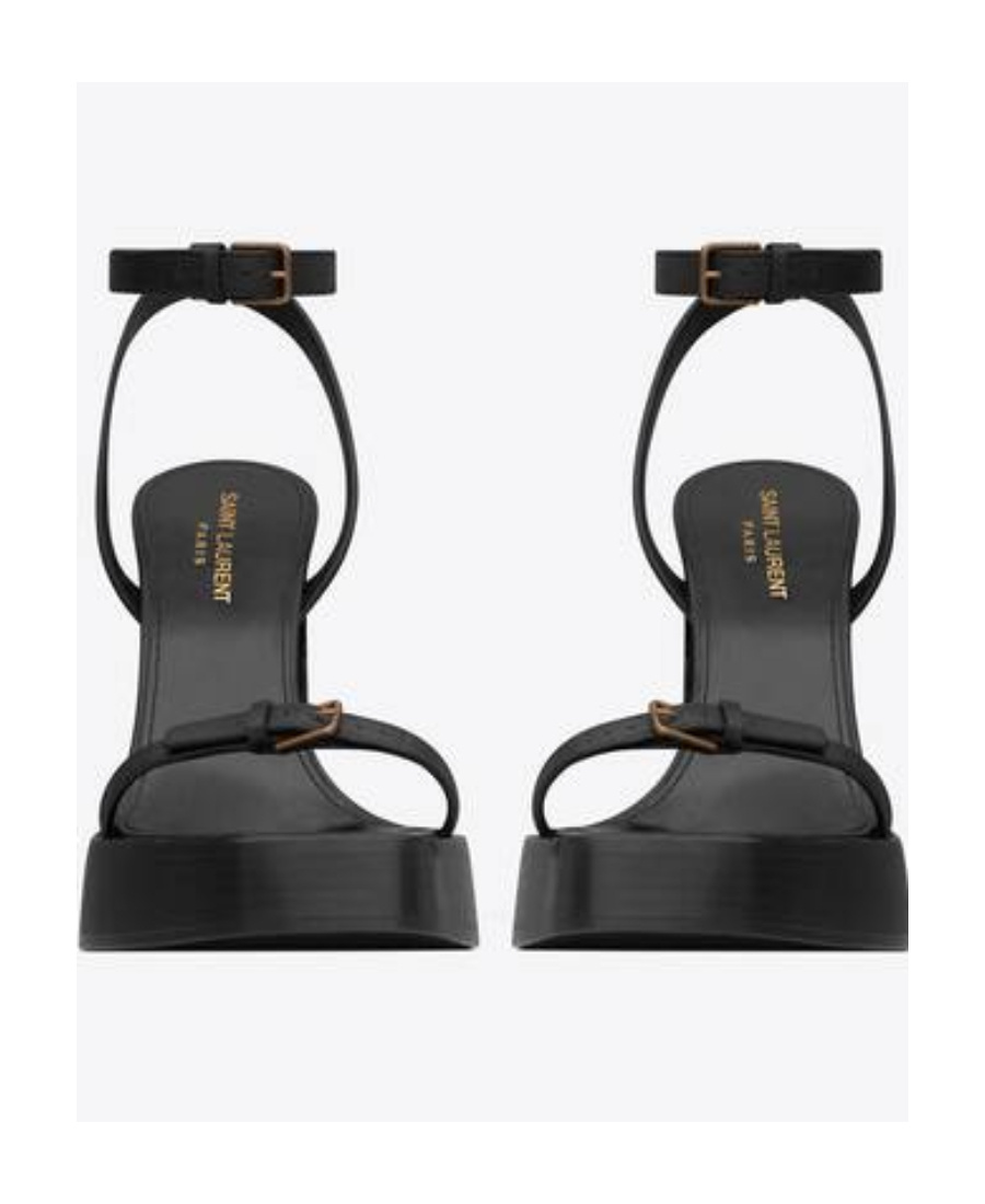 Saint Laurent Platz 105mm Platform Sandals In Black