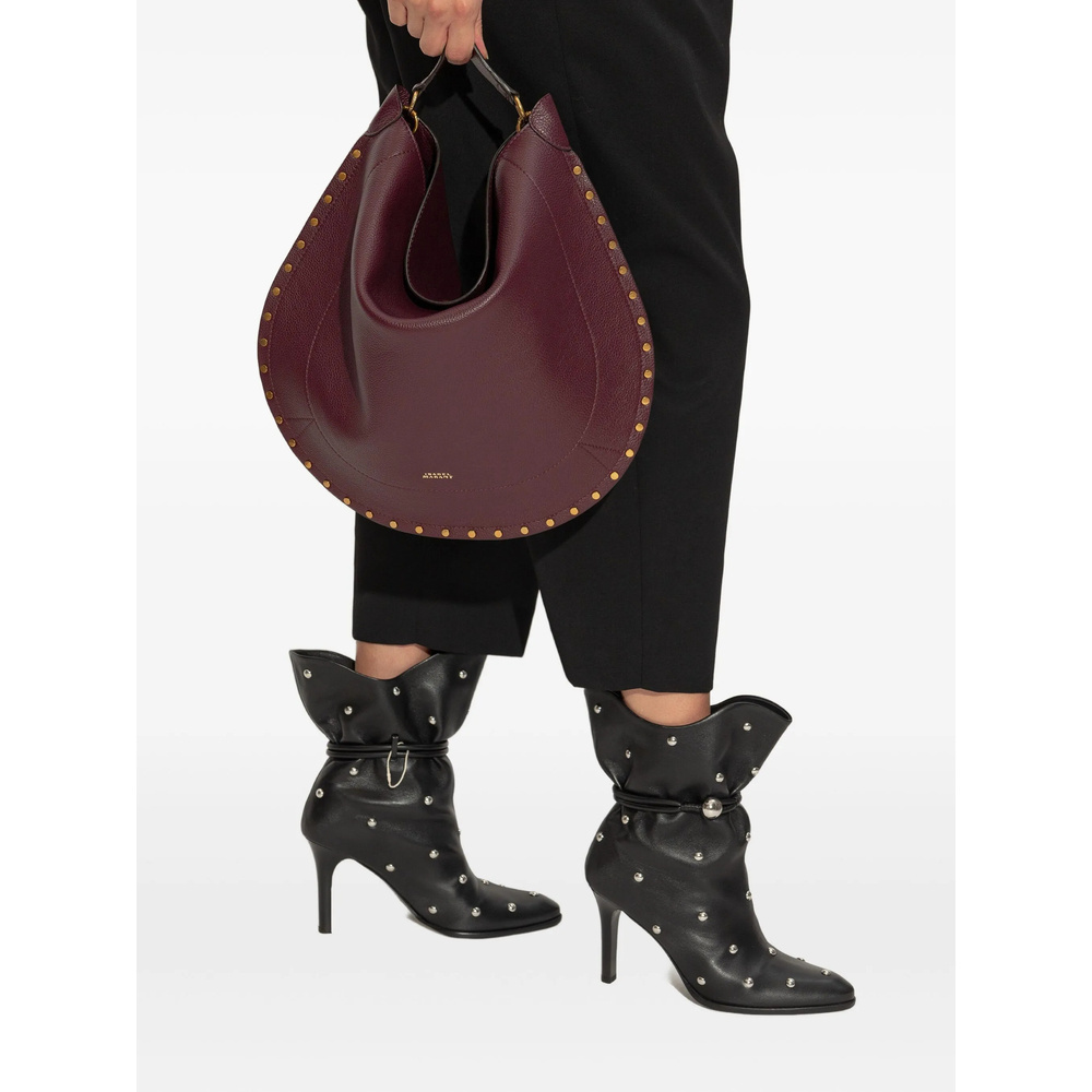 Isabel Marant Letter Logo Handbag In Burgundy