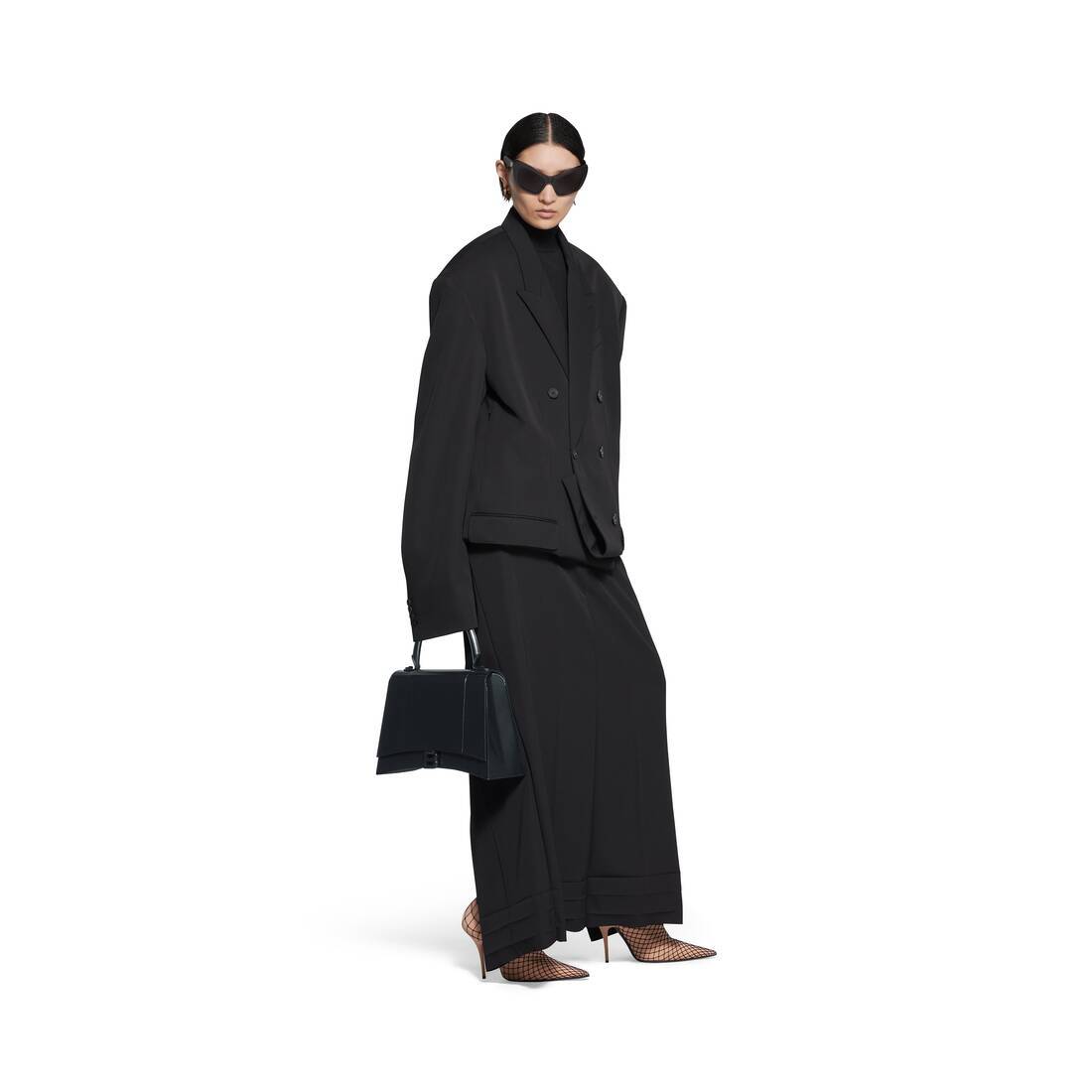 Balenciaga Double-breasted Cropped Blazer In Black