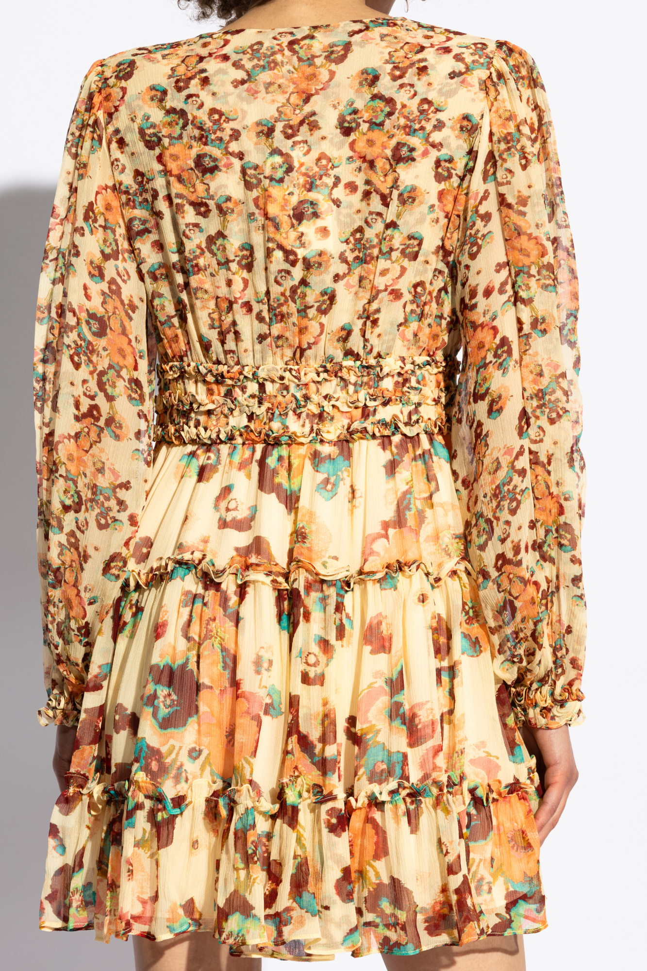 ULLA JOHNSON LYA FLORAL-PRINT SILK MINI DRESS