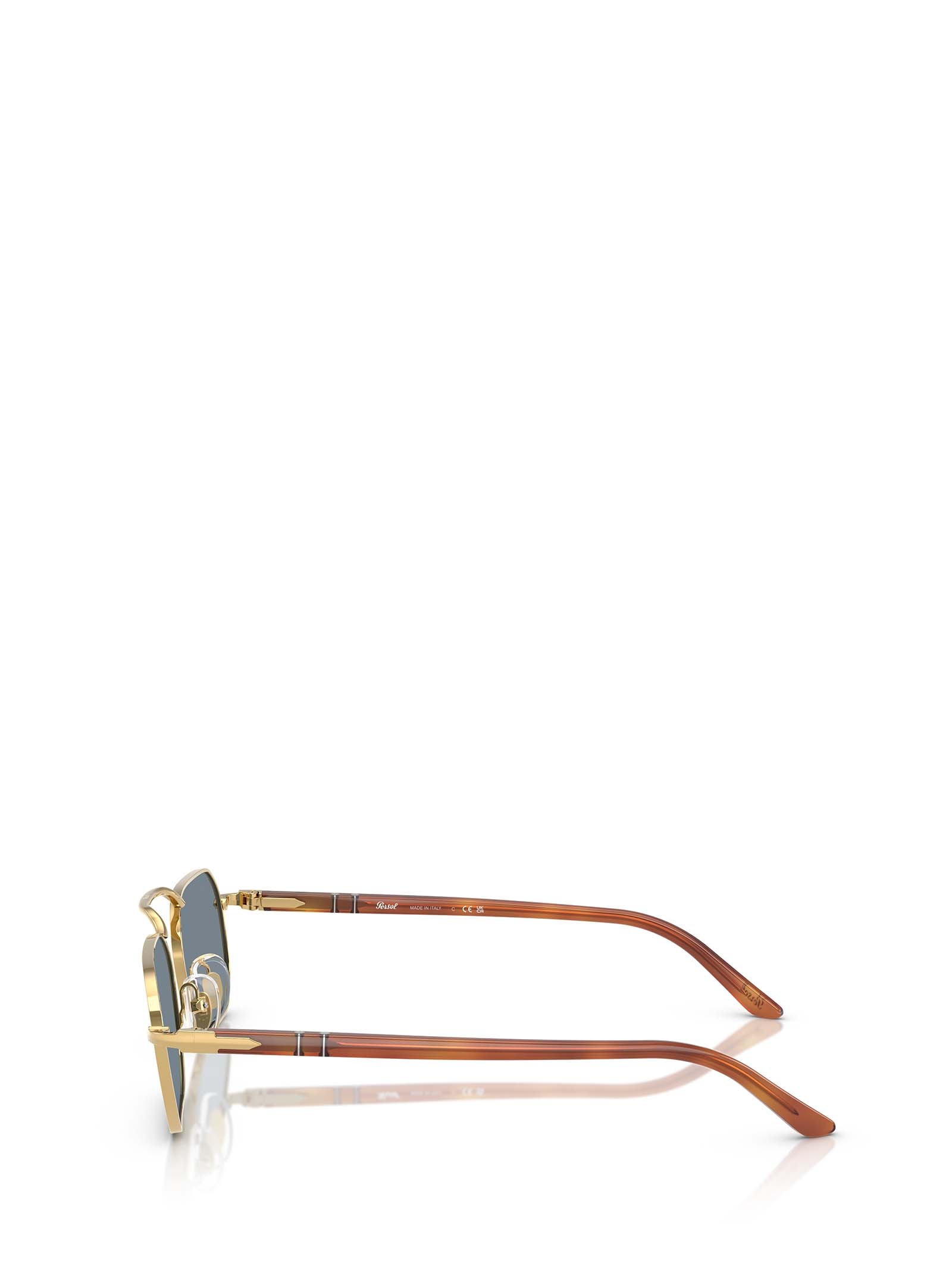 Persol Rectangular Frame Sunglasses In Gold