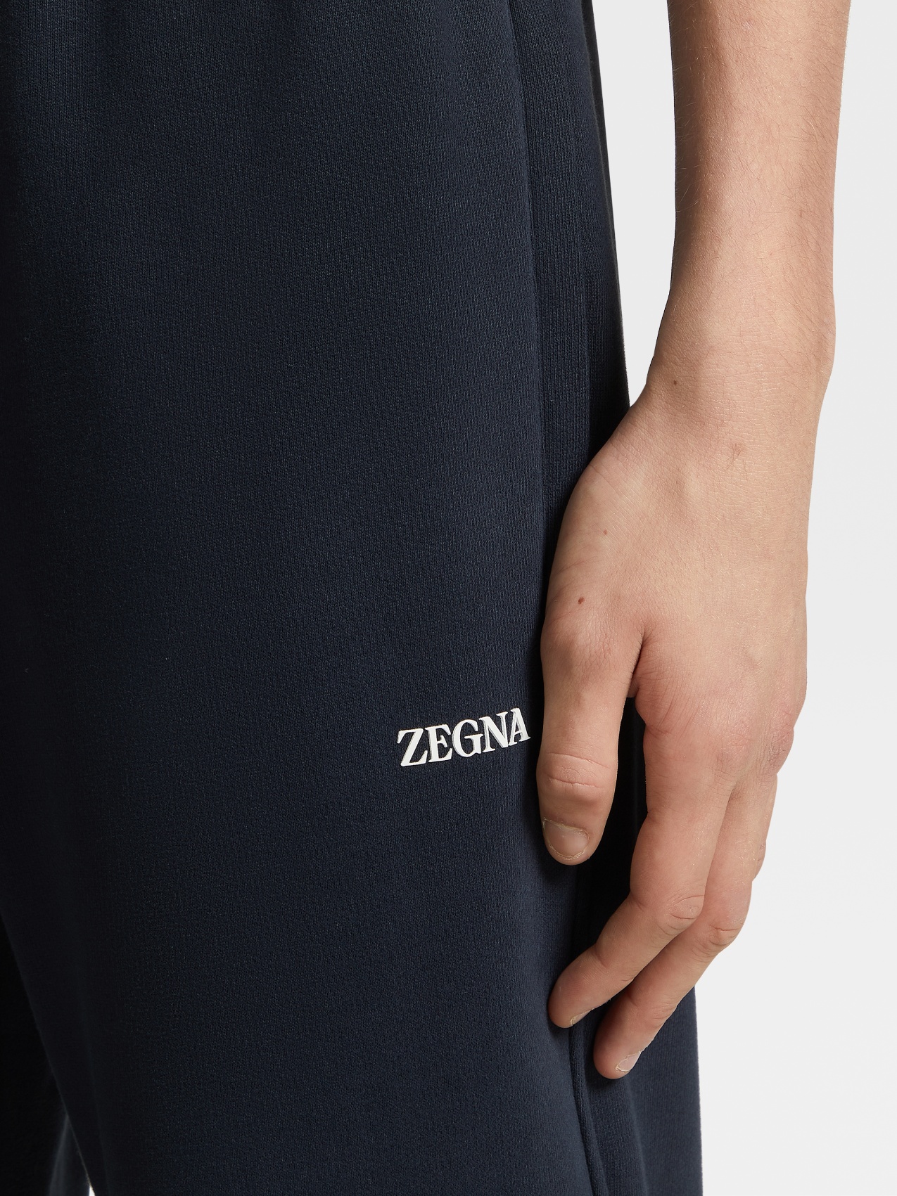 Shop Zegna Elasticated-waist Cotton Track Pants In Black