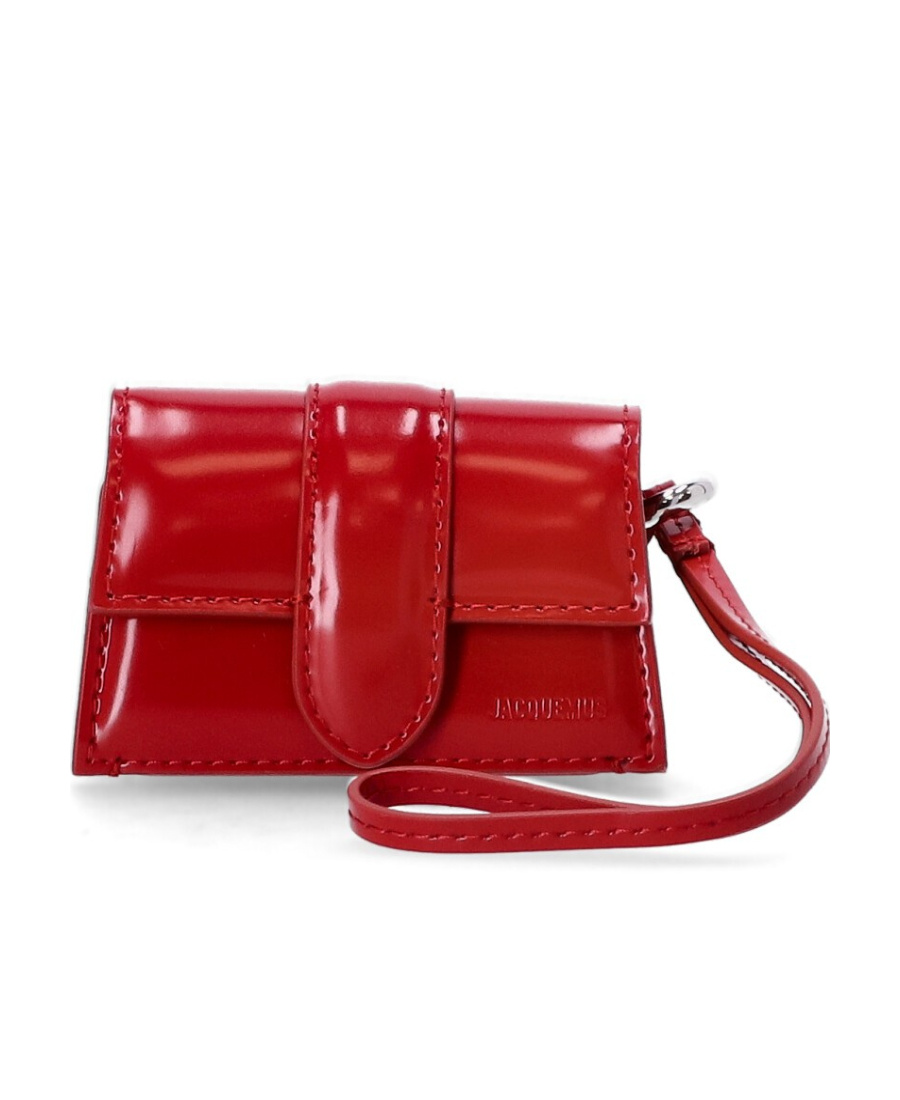 Jacquemus Red Le Porte Bambino Leather Airpod Case In Red