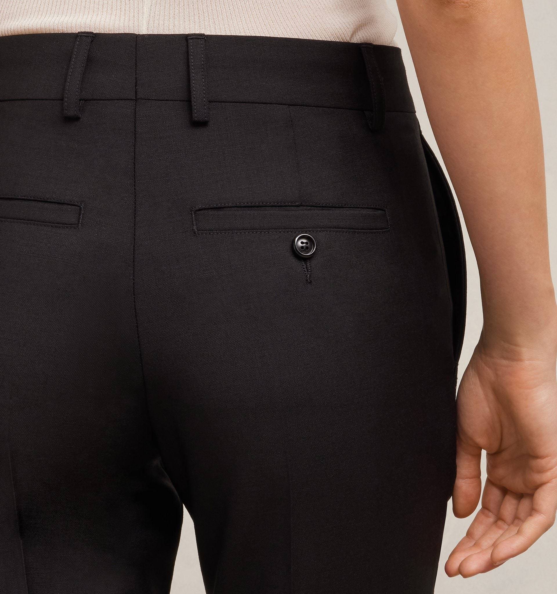 Ami Alexandre Mattiussi Cigarette Pipe Wool Casual Trousers In Black