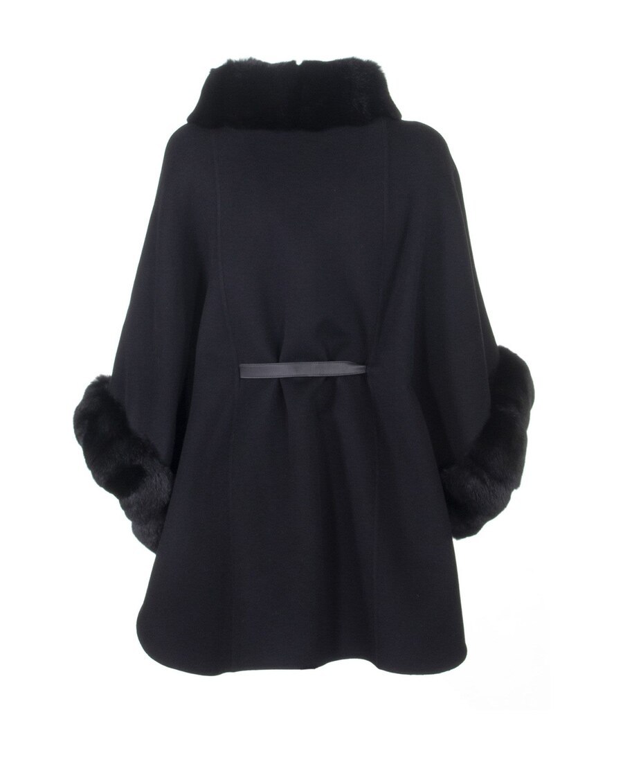 Loro Piana Signature Double Cashmere Cape In Black