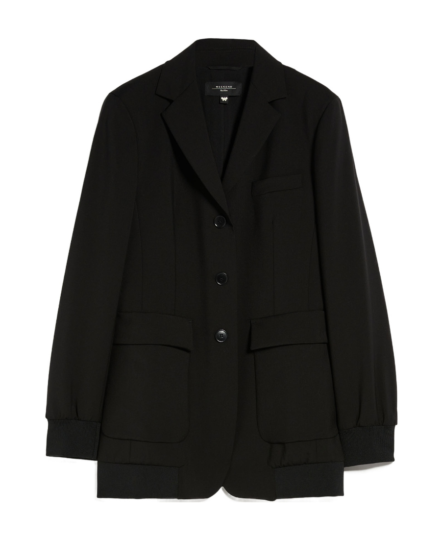 Weekend Max Mara Single-breasted Wool Casual Jacket In Black
