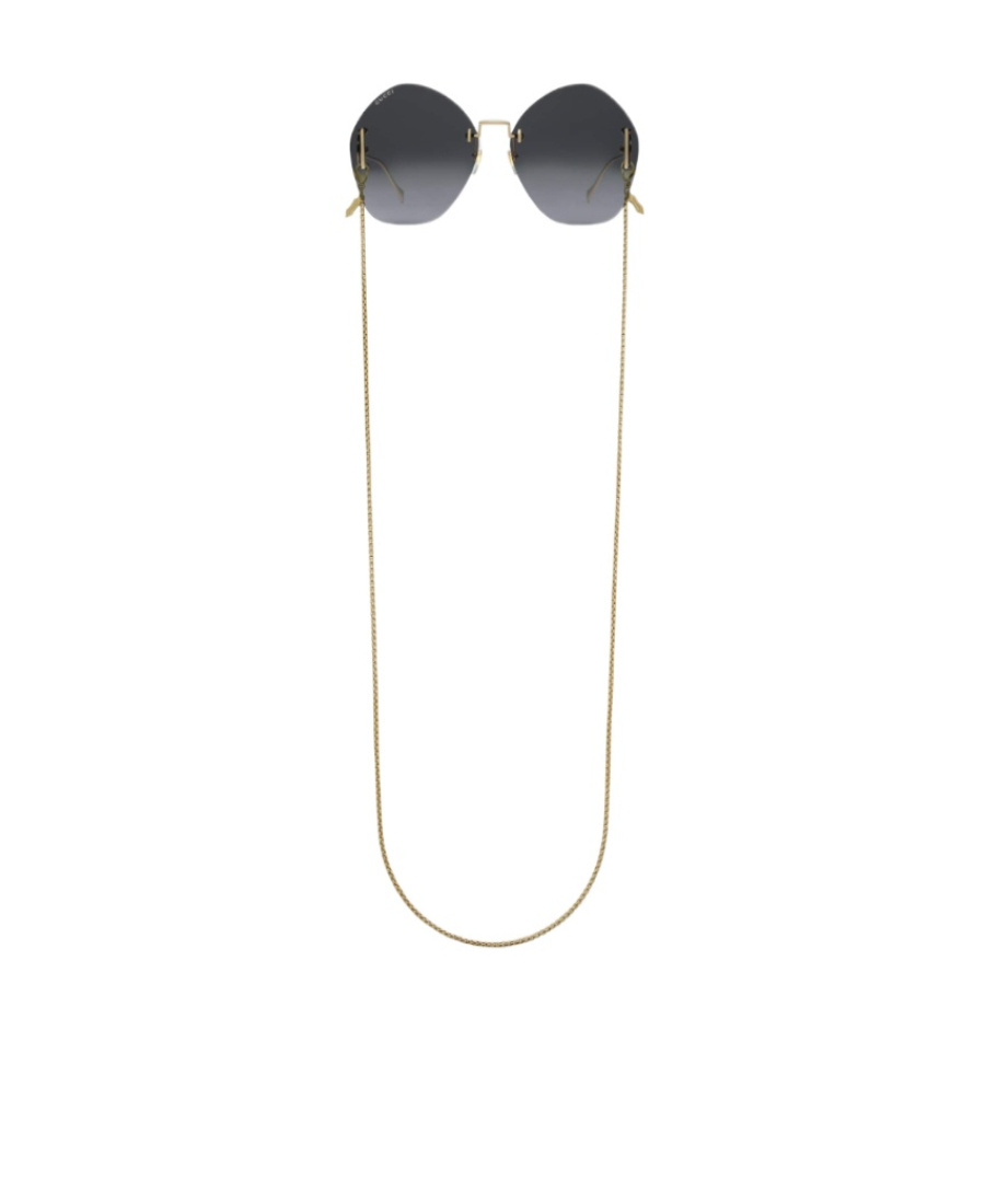 Gucci Geometrically Shaped Frame Sunglasses In Black