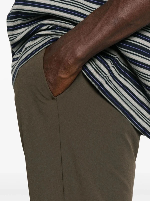 Herno Pleated Drawstring Trousers In Brown