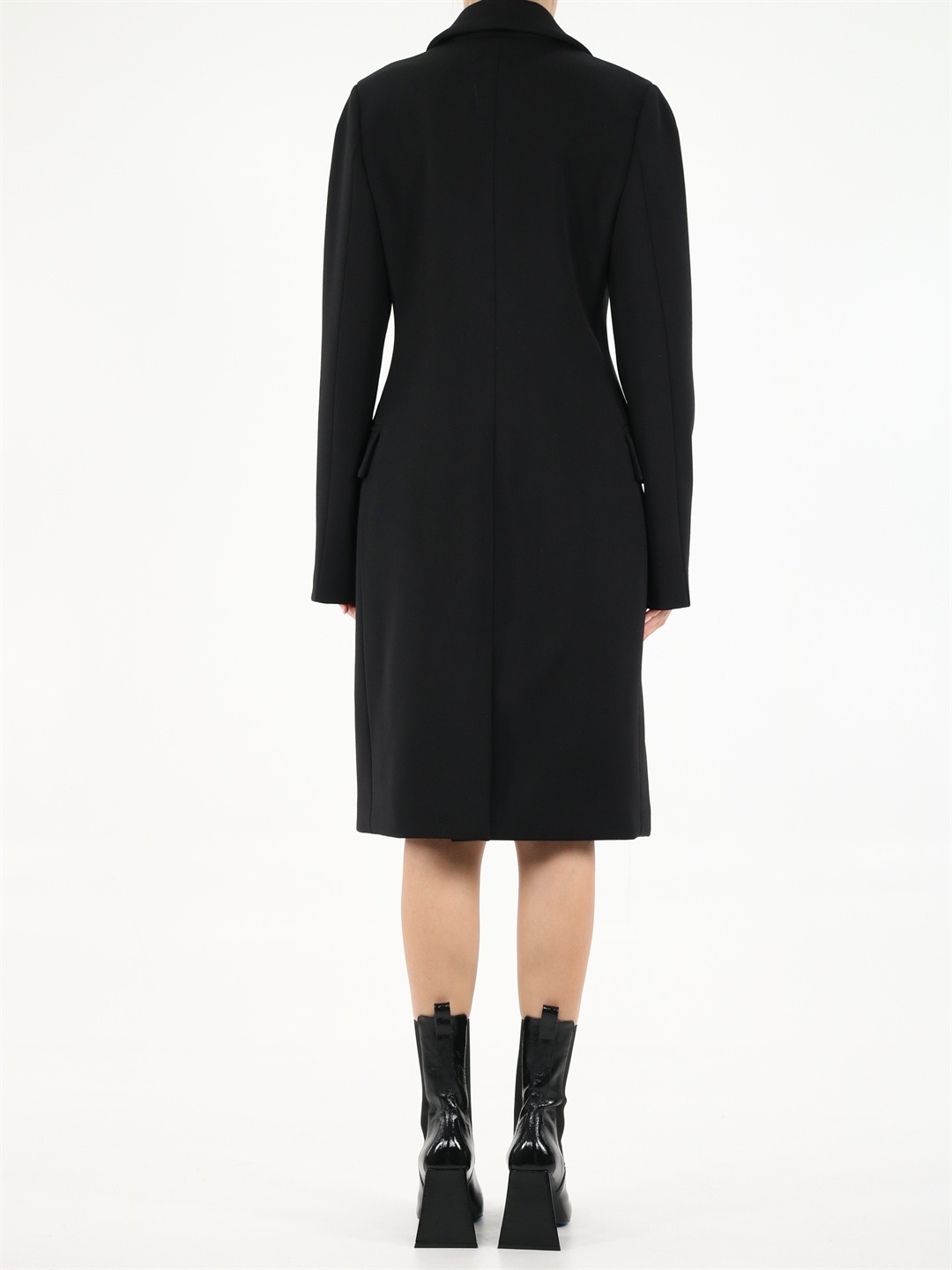 Bottega Veneta Women's Double-breasted Calvary Wool Coat In Black
