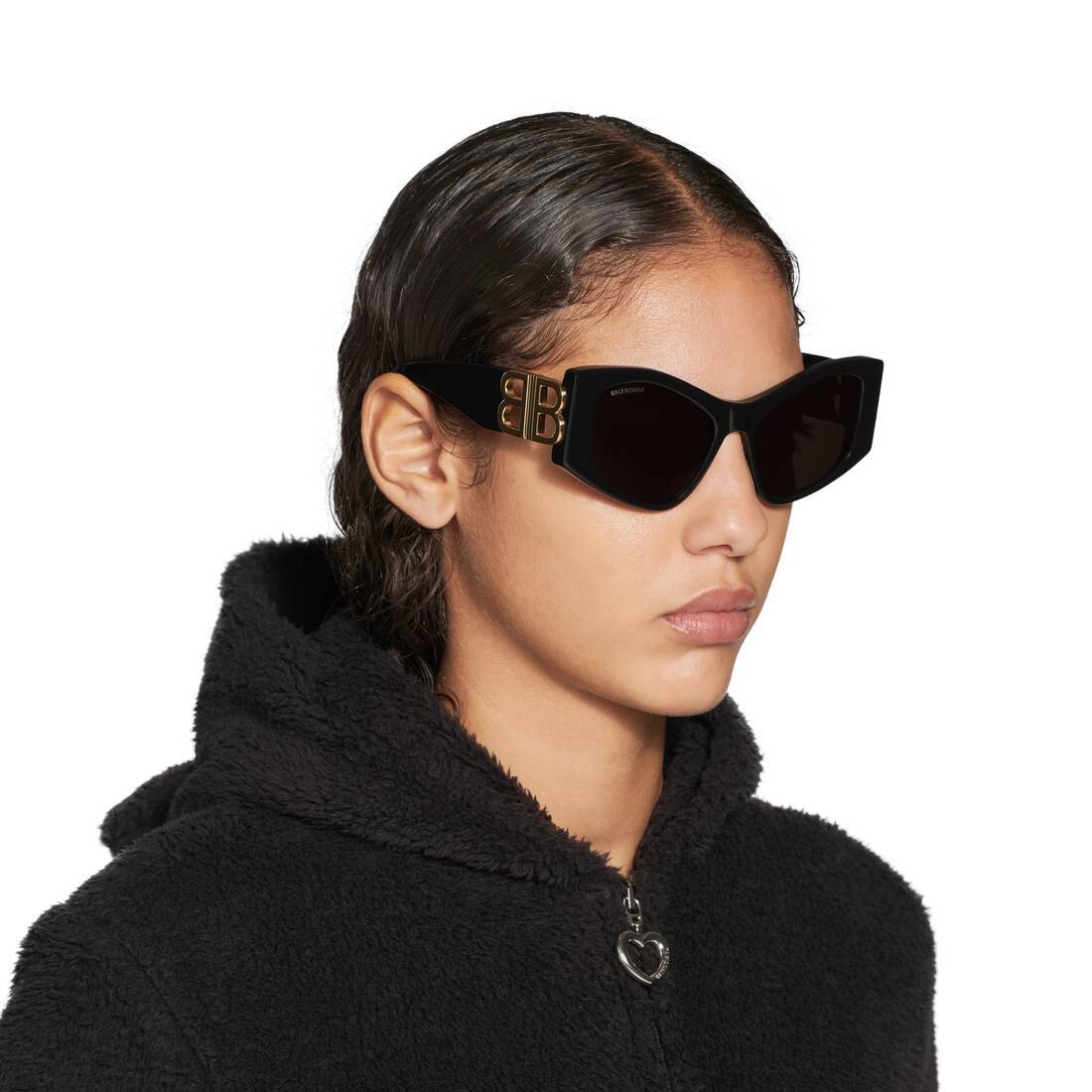 Balenciaga Womens Black 6e000311 Bb0287s Cat Eye-frame Acetate Sunglasses In Black