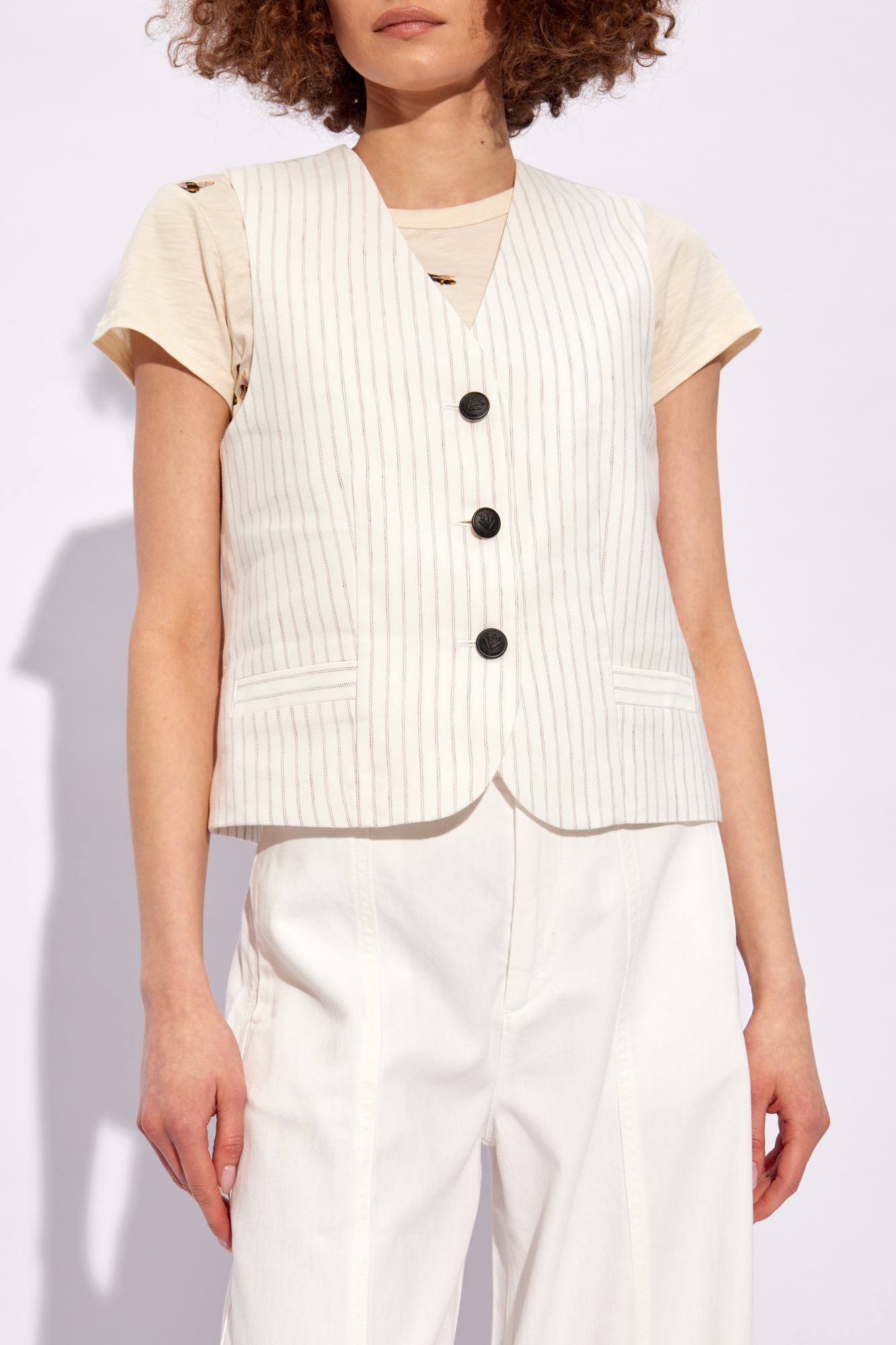 Rag & Bone Sleeveless Vest In White