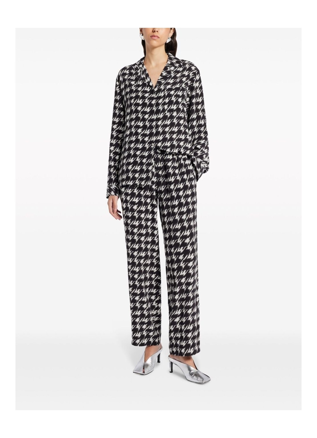 ANINE BING THOUSAND BIRD PATTERN CASUAL PANTS