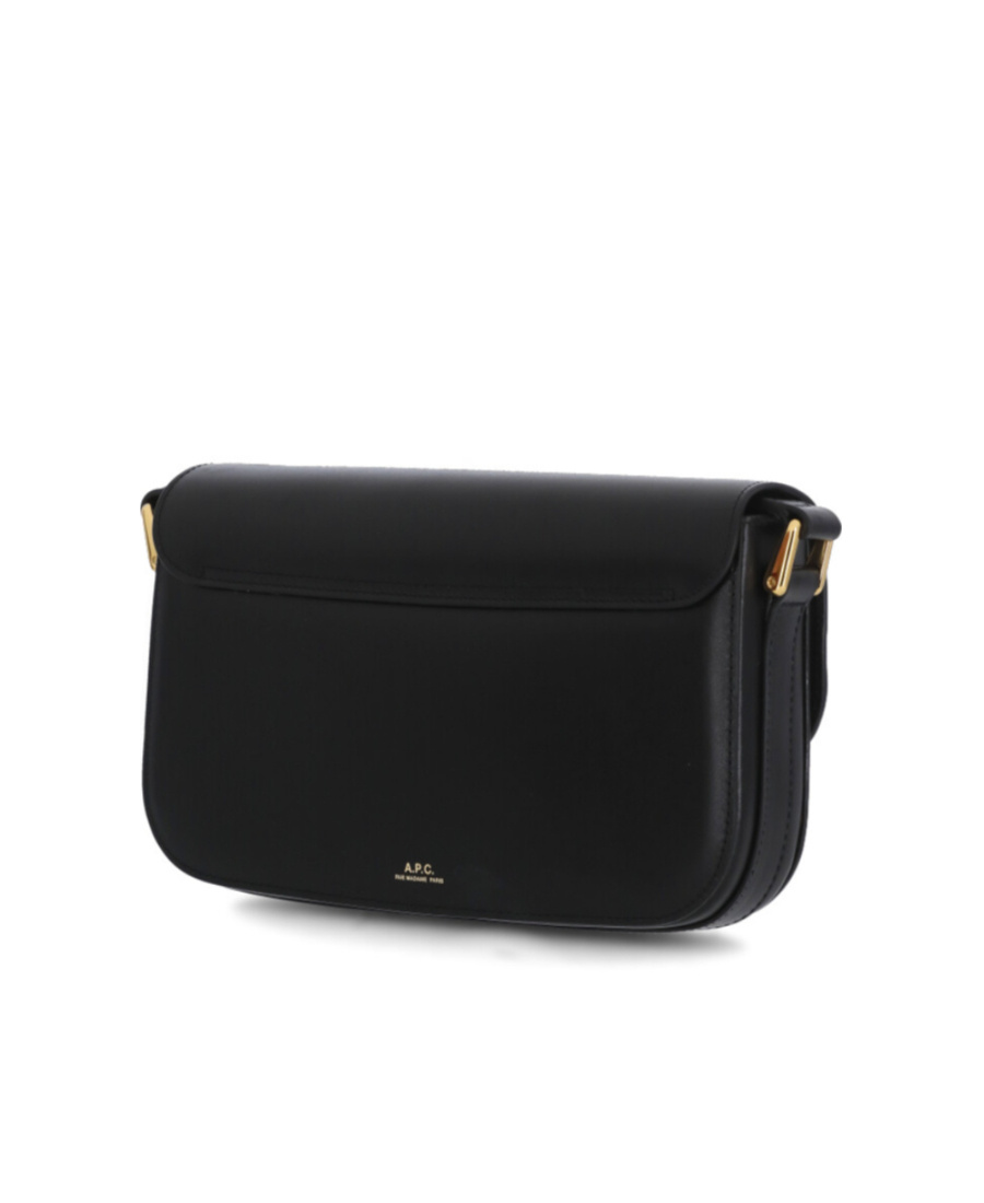 Shop Apc Grace Foldover Crossbody Bag In Black